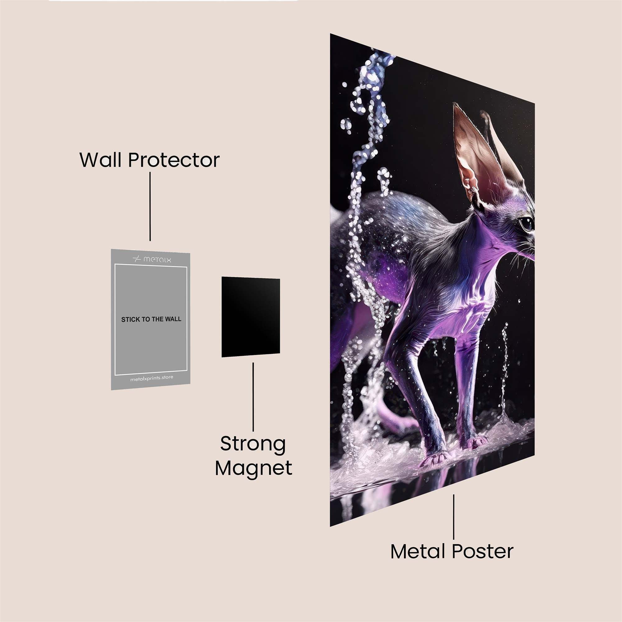 Feline Splendor Safe Wall Magnetic / M