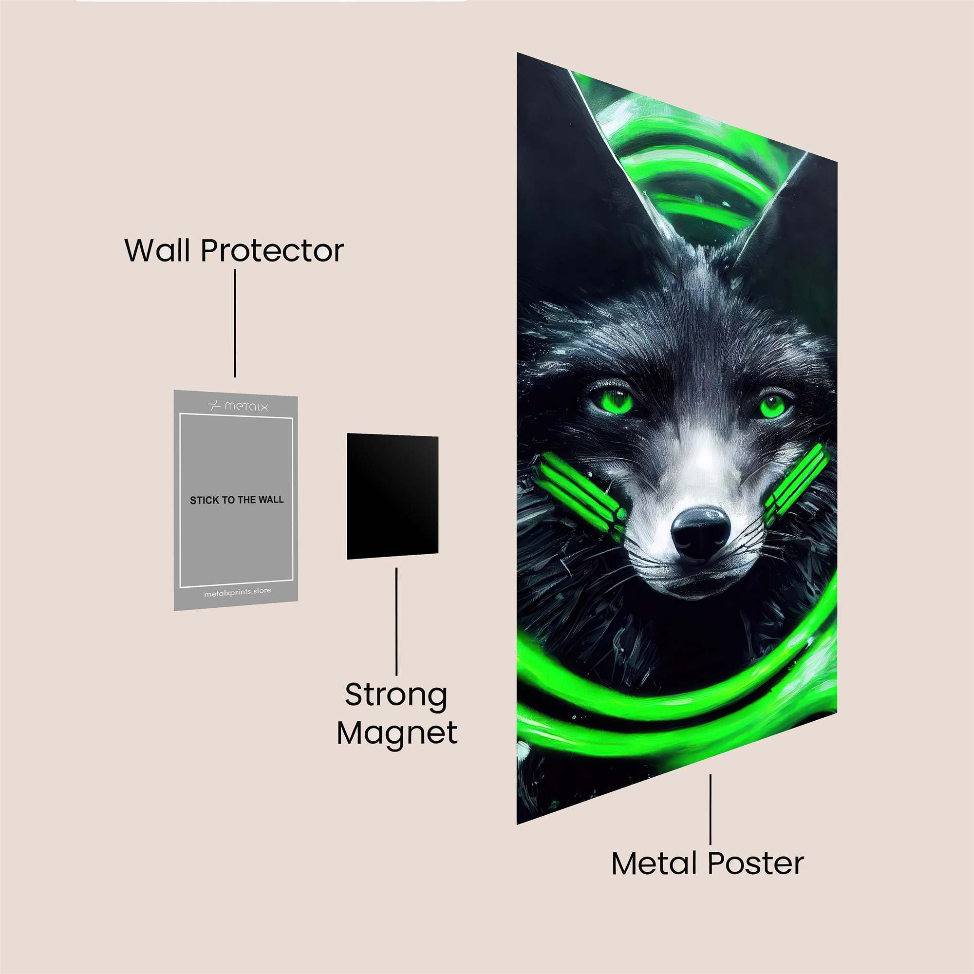 Vivid Vulpine Safe Wall Magnetic / M