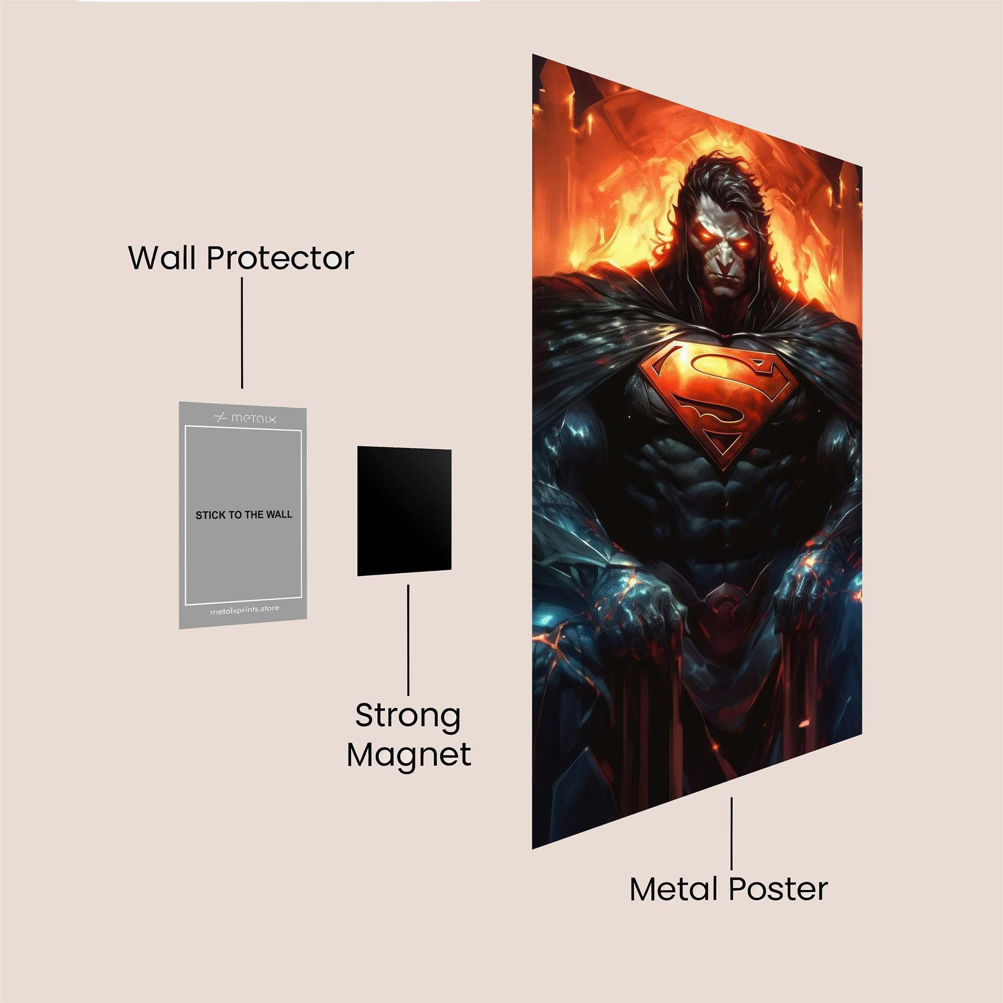 Superman Inferno Safe Wall Magnetic / M