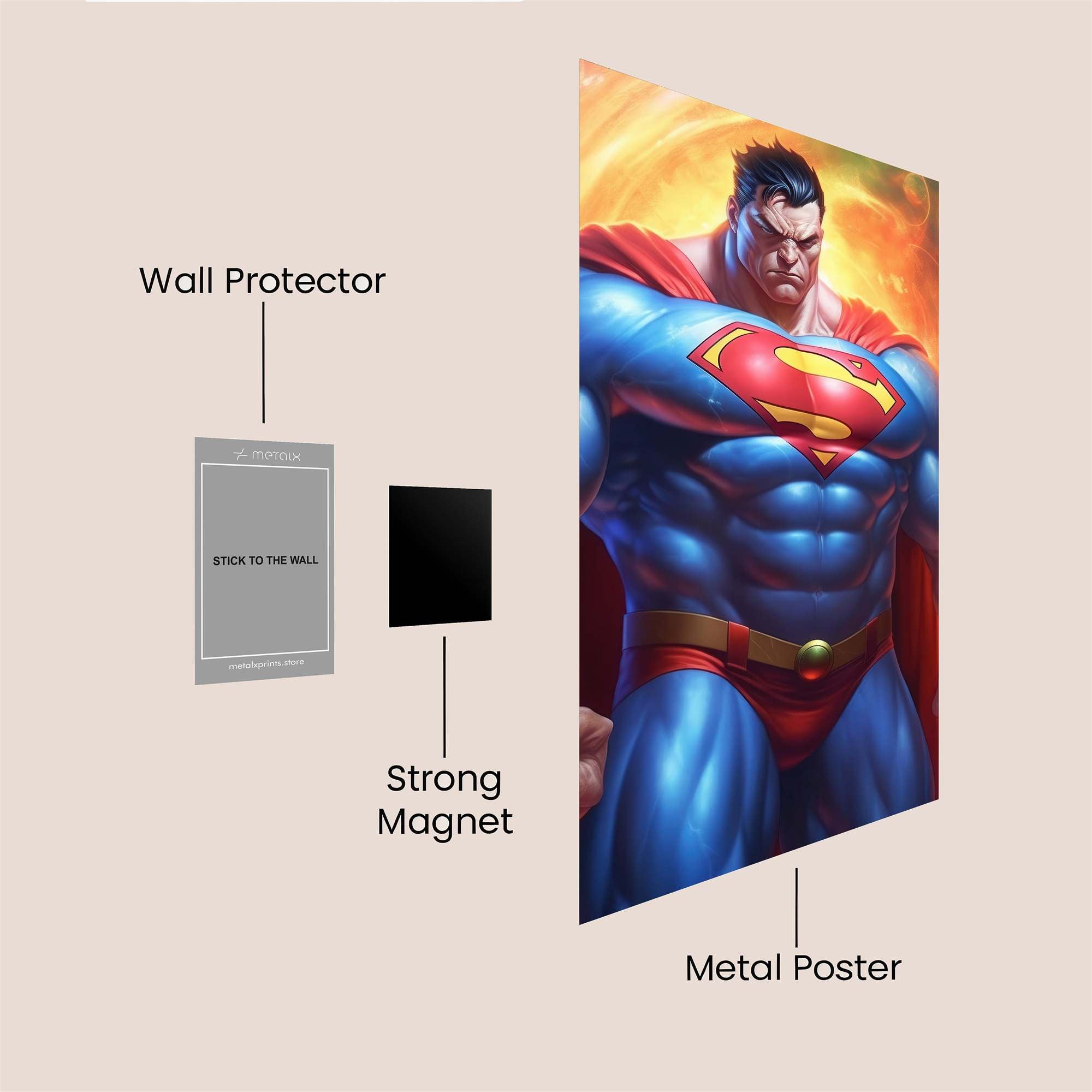 Superman Fury Safe Wall Magnetic / M