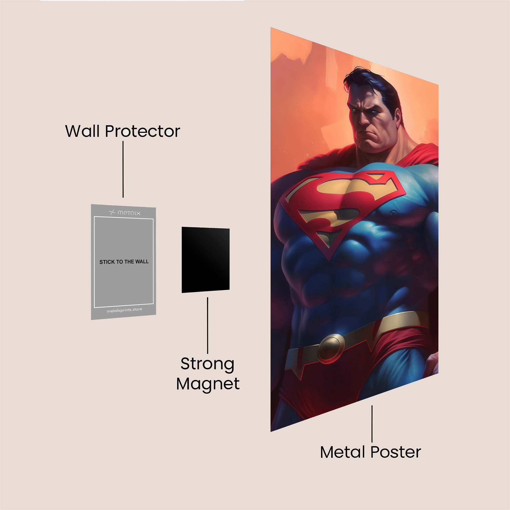 Superman Resolute Safe Wall Magnetic / M
