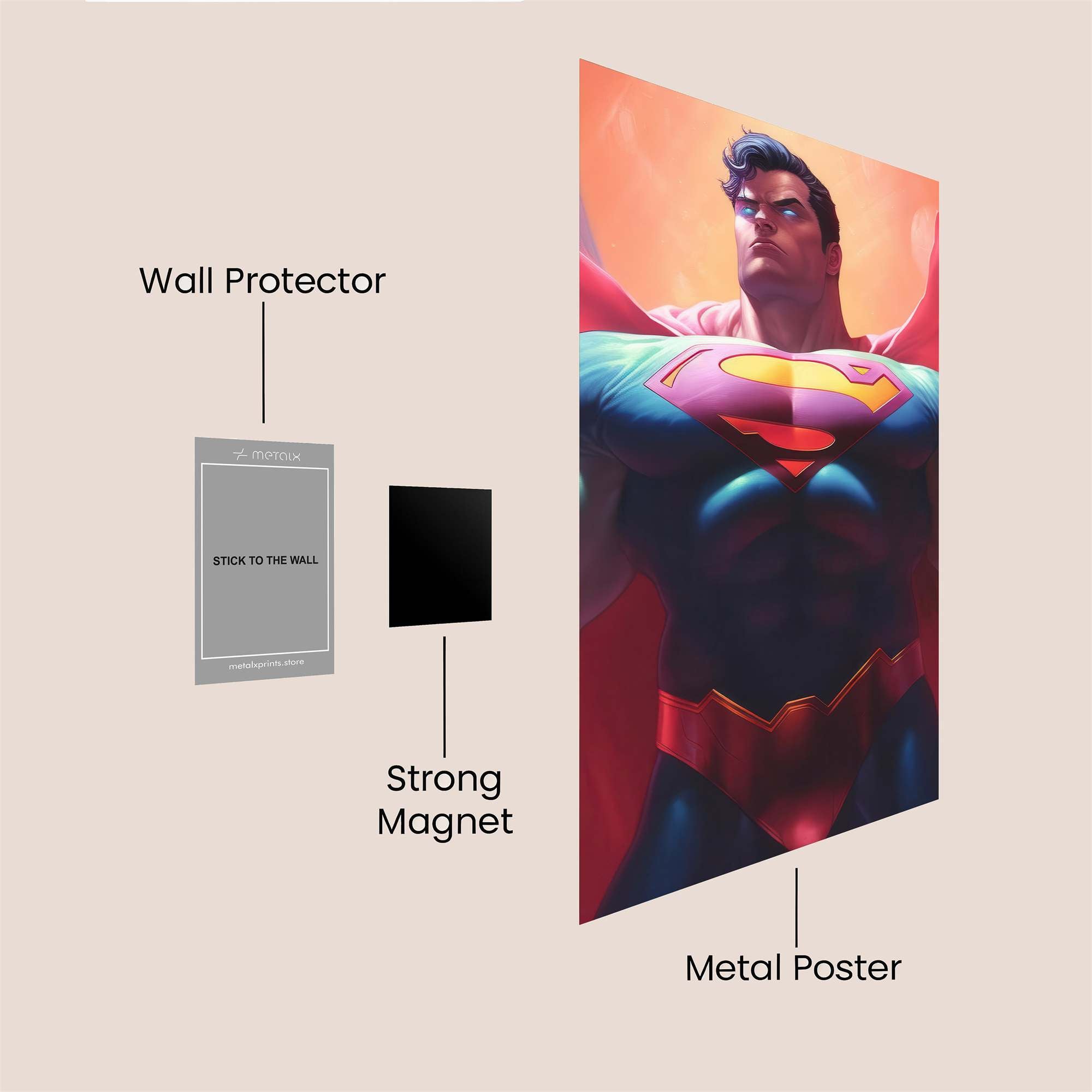 Superman Radiance Safe Wall Magnetic / M
