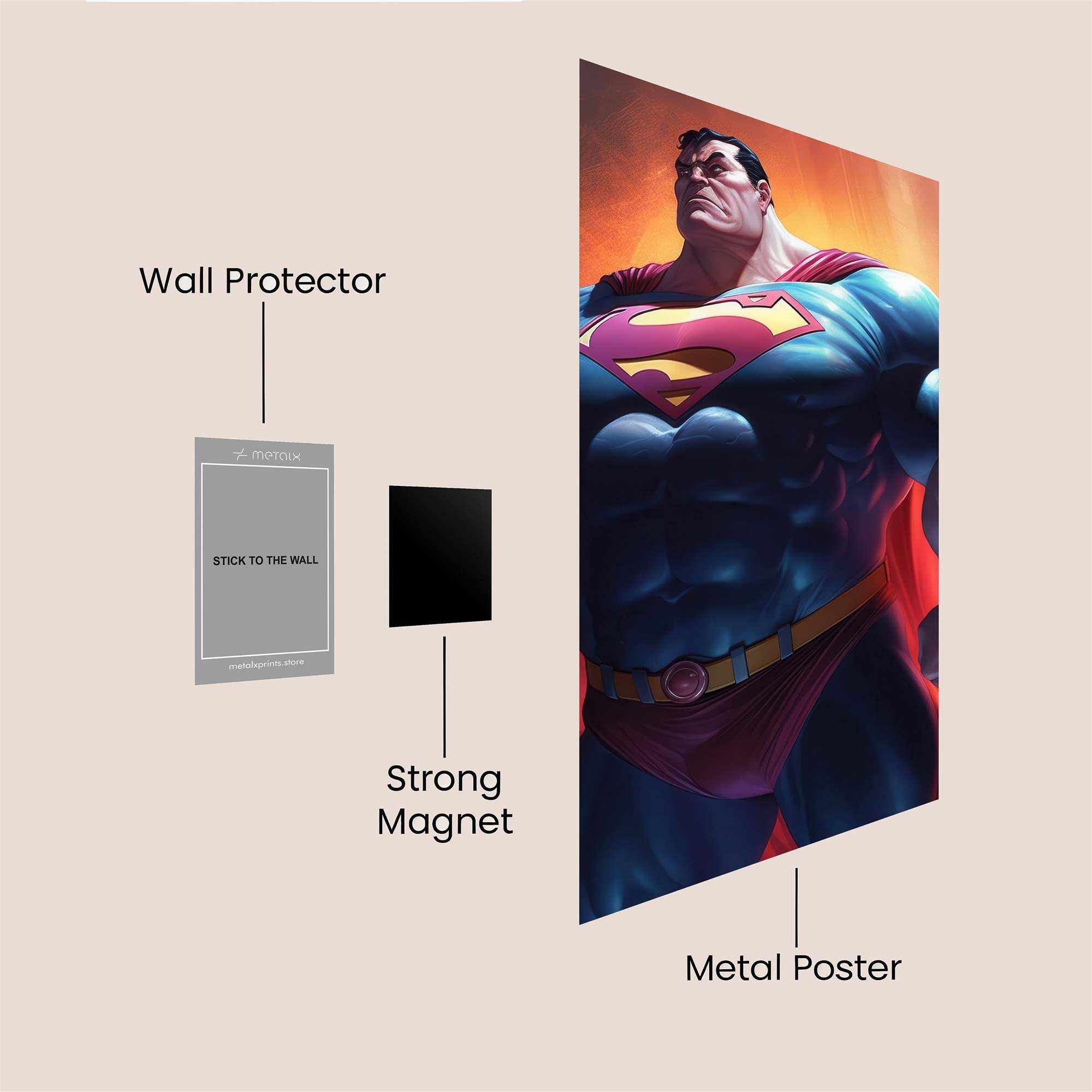 Superman Radiance Safe Wall Magnetic / M