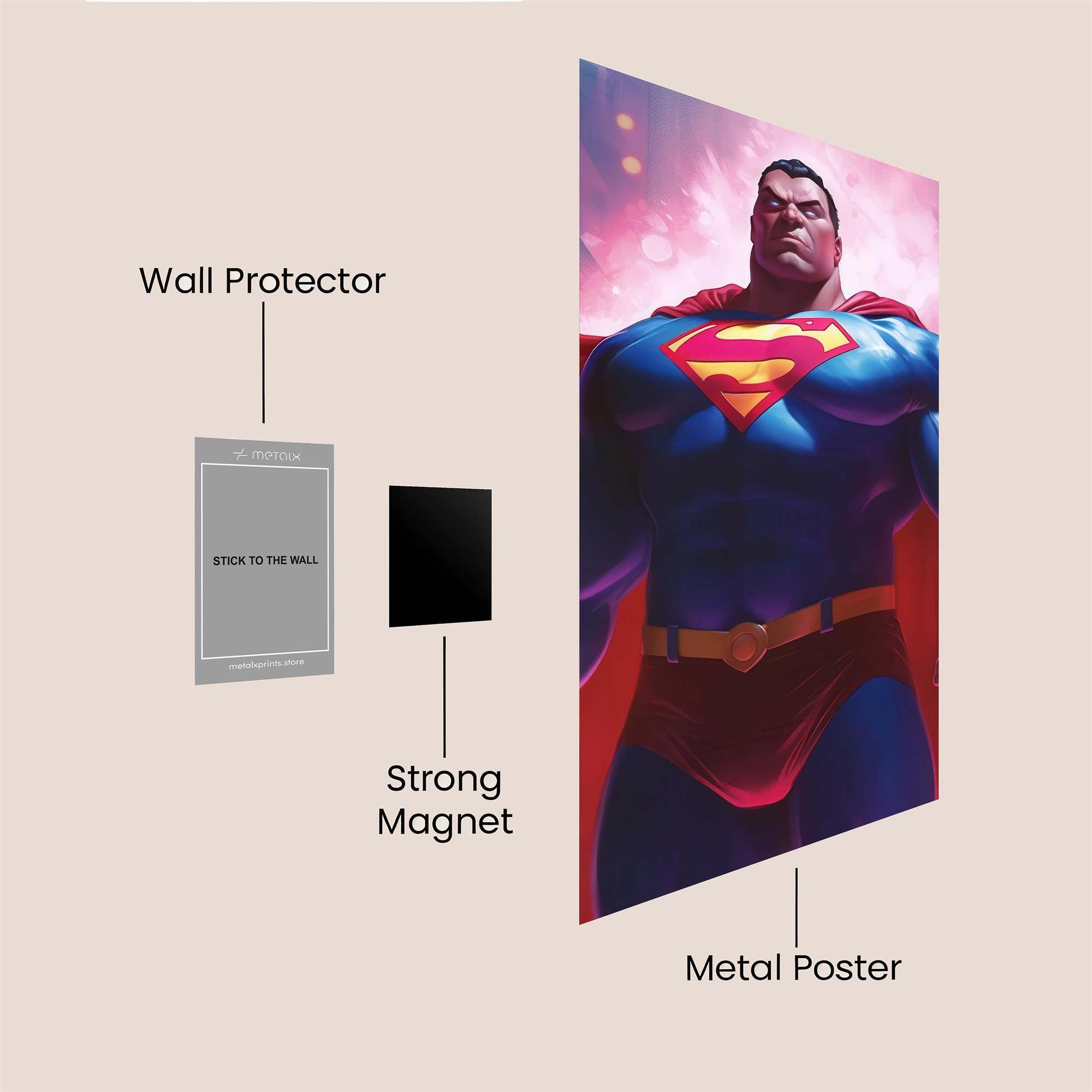 Superman Radiance Safe Wall Magnetic / M