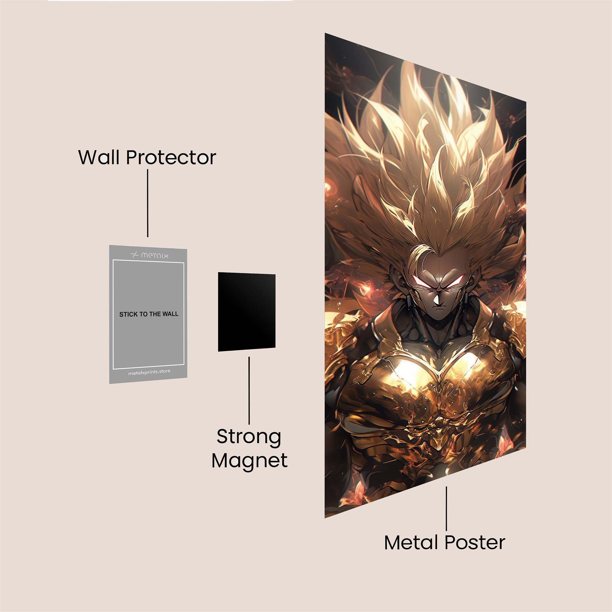 Golden Fury Safe Wall Magnetic / M