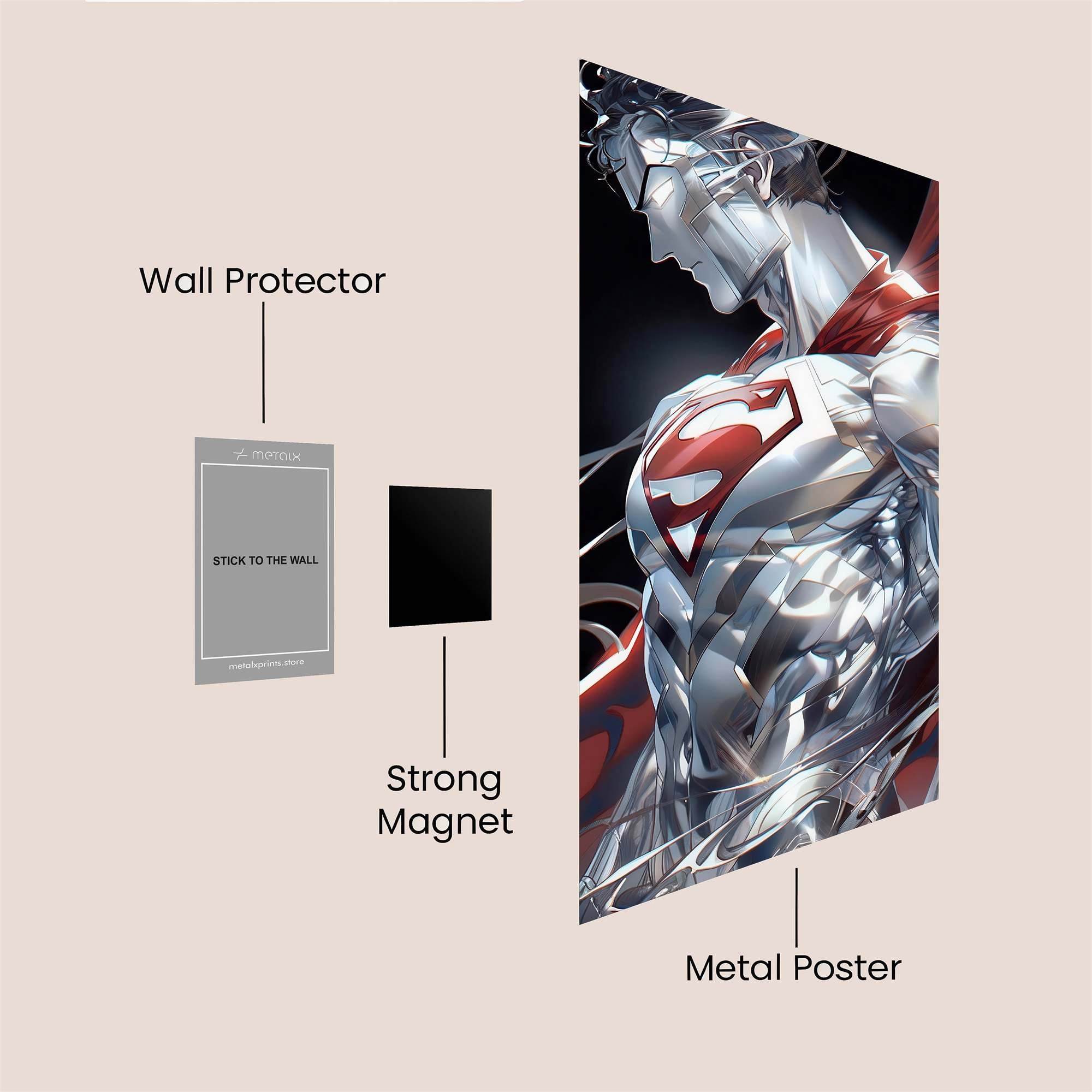 Superman Luminous Safe Wall Magnetic / M