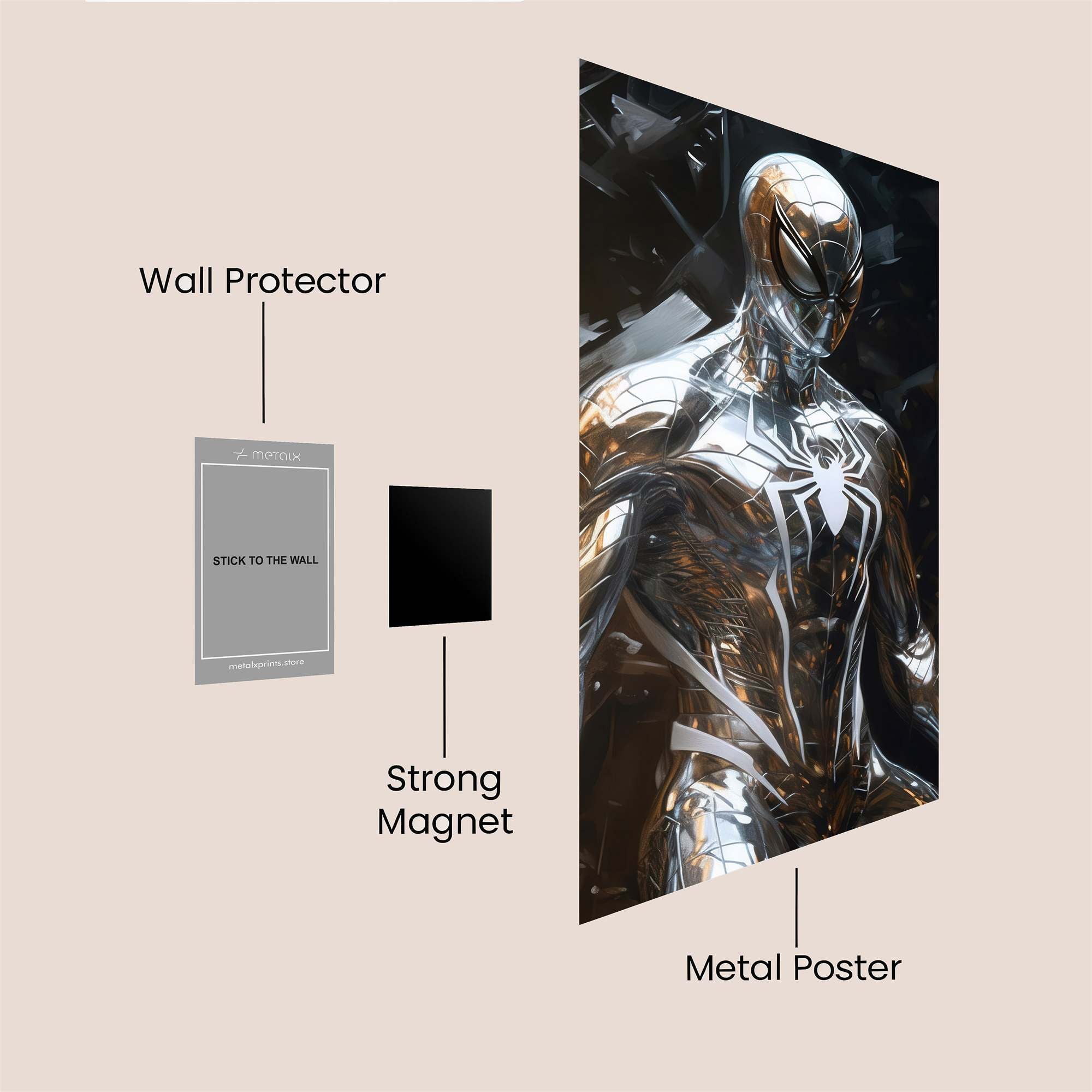 Chrome Sentinel Safe Wall Magnetic / M