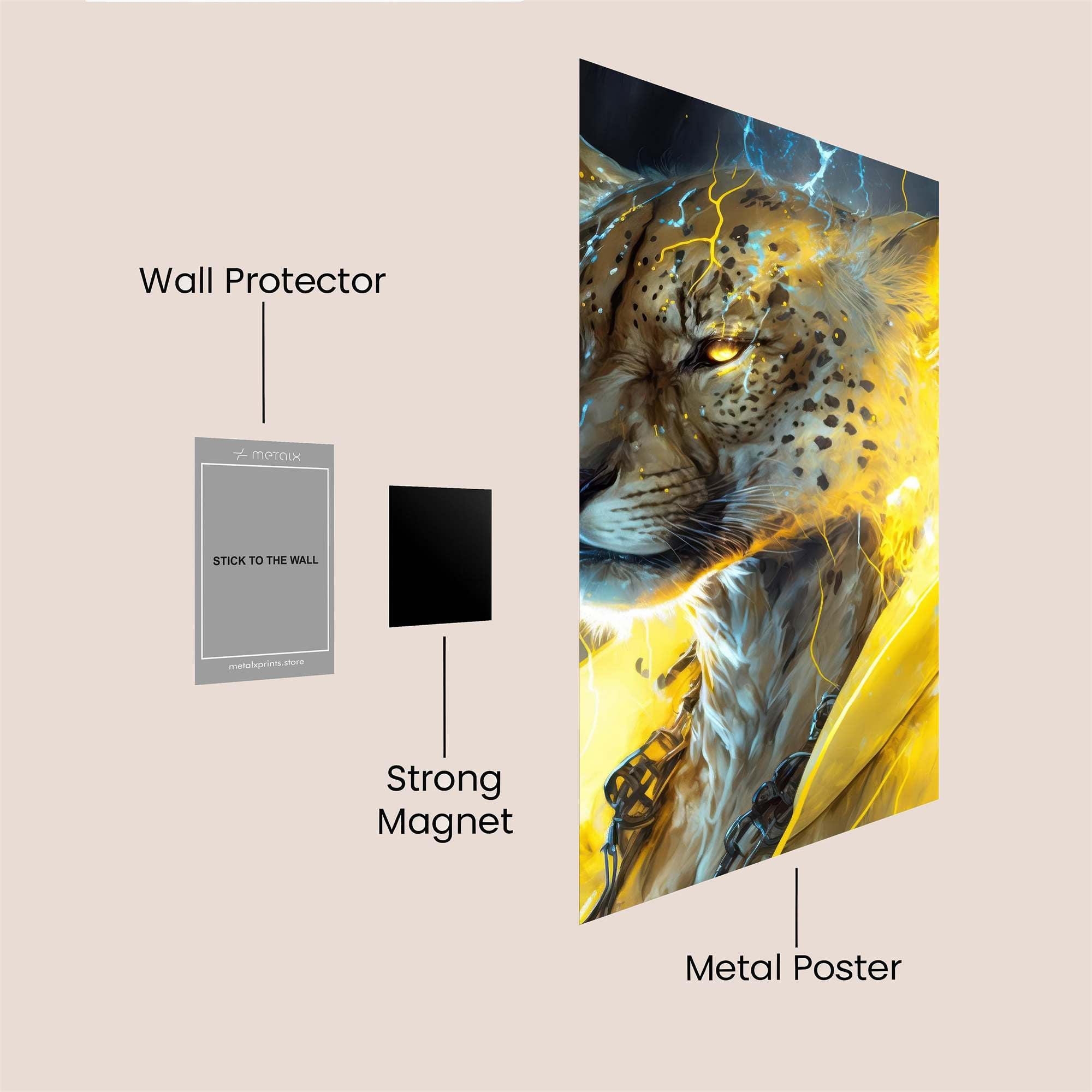 Lightning Feline Safe Wall Magnetic / M