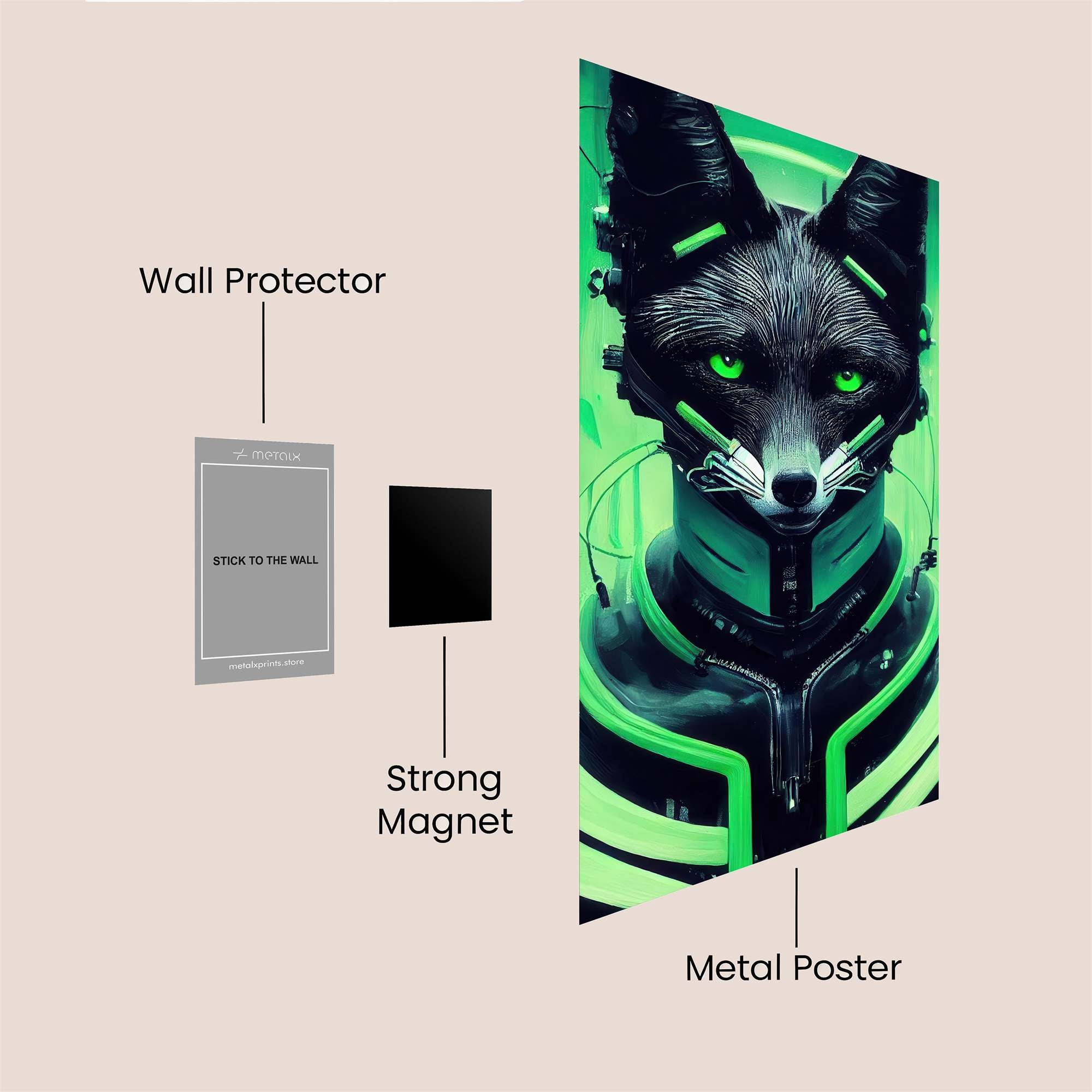 Cyber Fox Safe Wall Magnetic / M