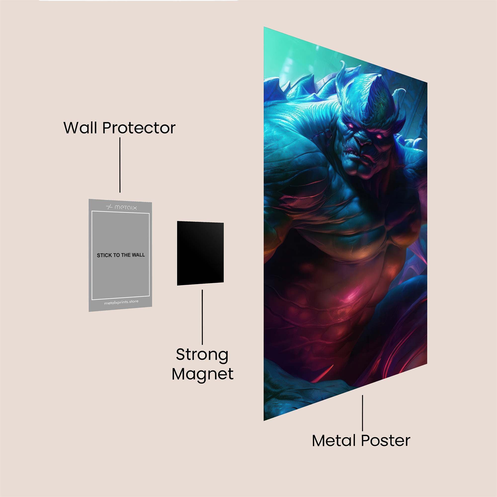 Demonic Shadow Safe Wall Magnetic / M