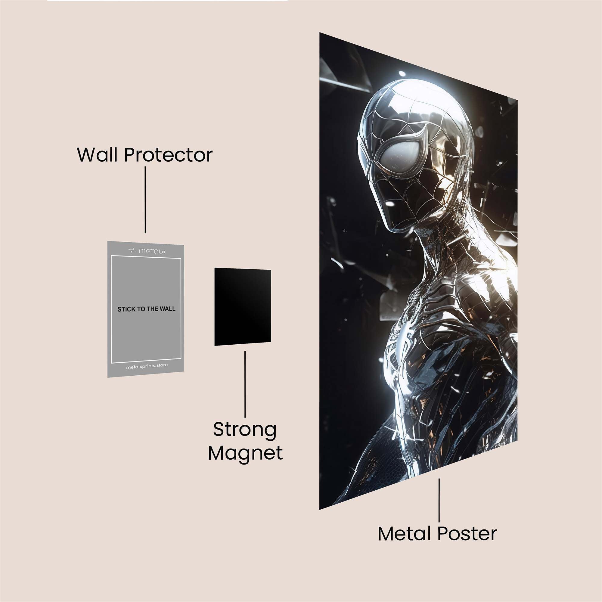 Spidey Gleam Safe Wall Magnetic / M