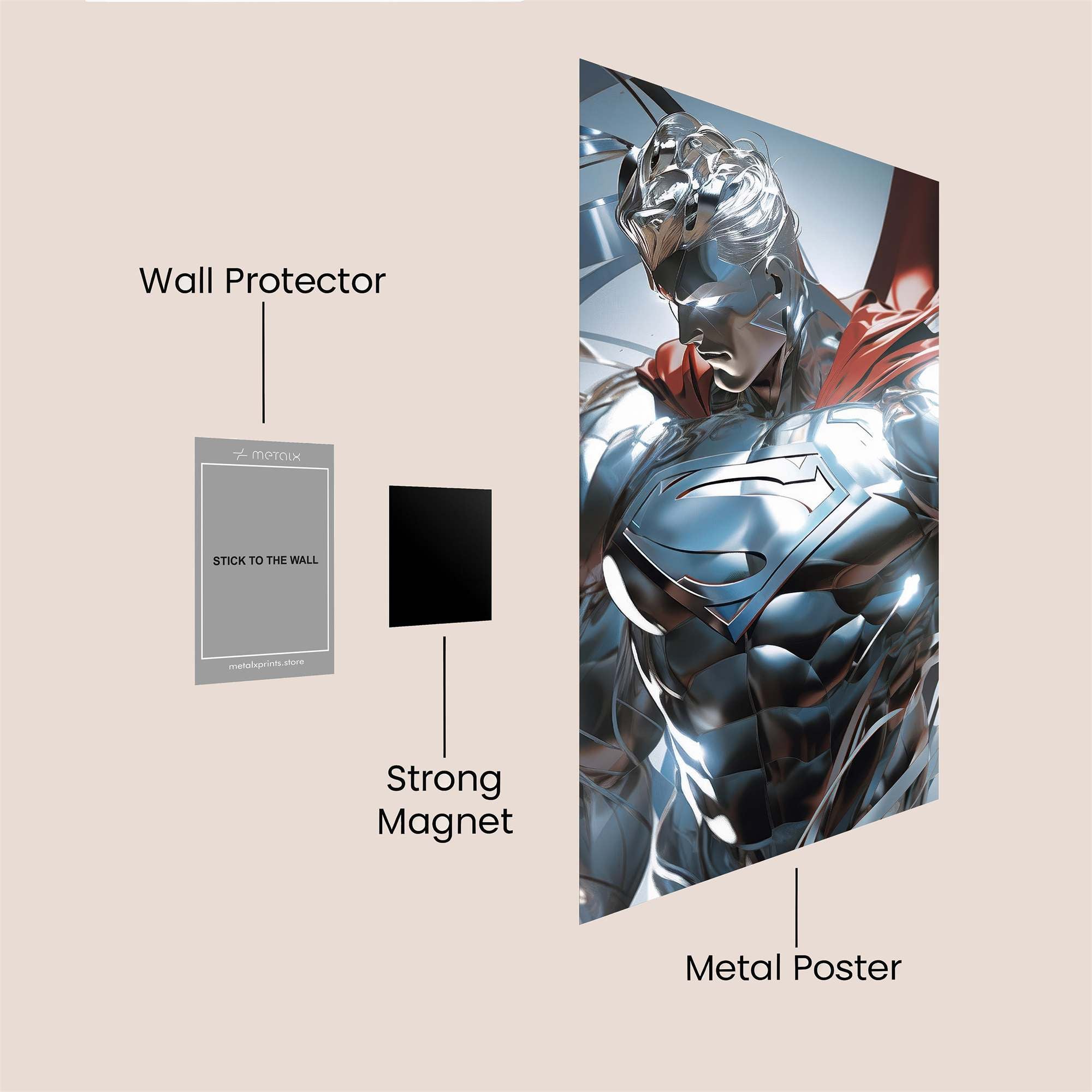 Superman Radiance Safe Wall Magnetic / M