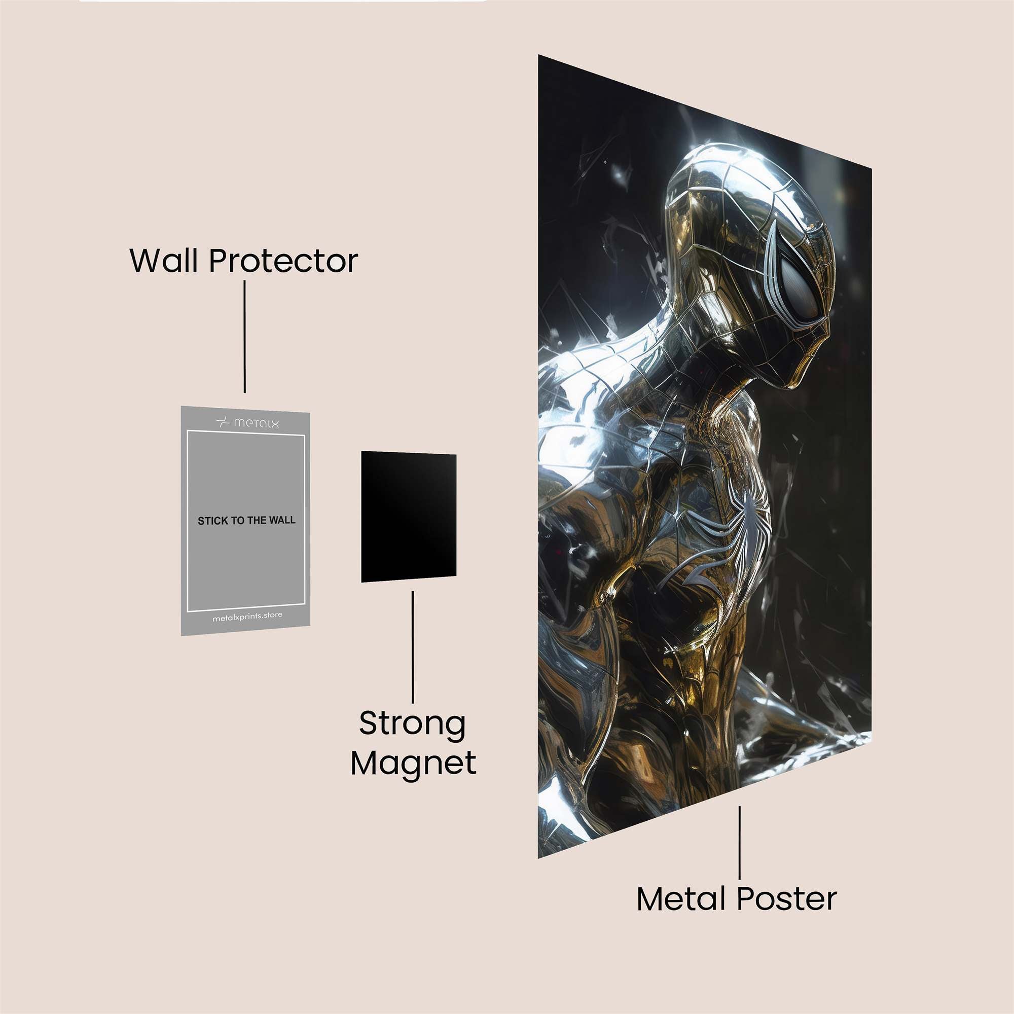 Spider-Man Luminescence Safe Wall Magnetic / M