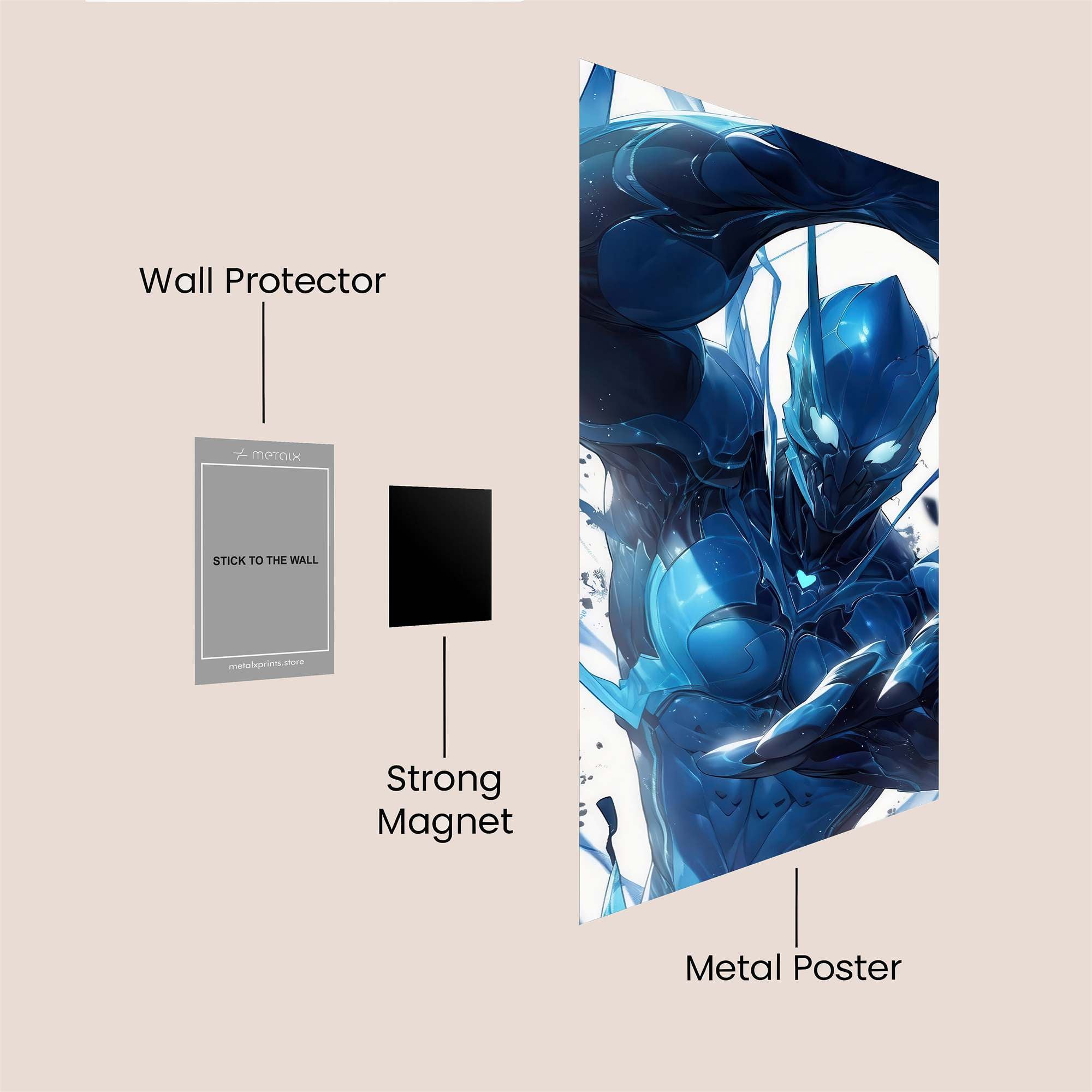 Blue Beetle Surge Safe Wall Magnetic / M