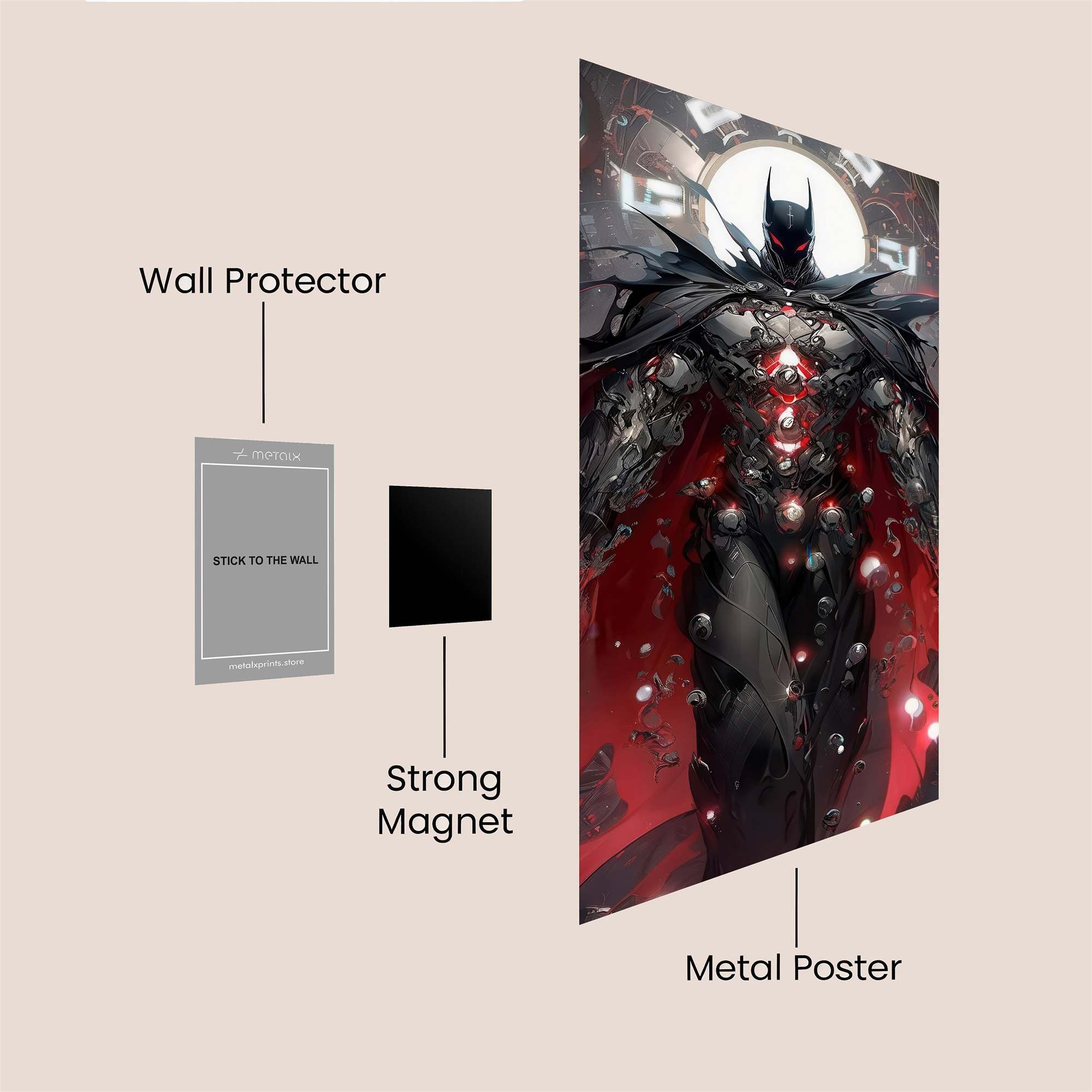 Batman Ascendant Safe Wall Magnetic / M