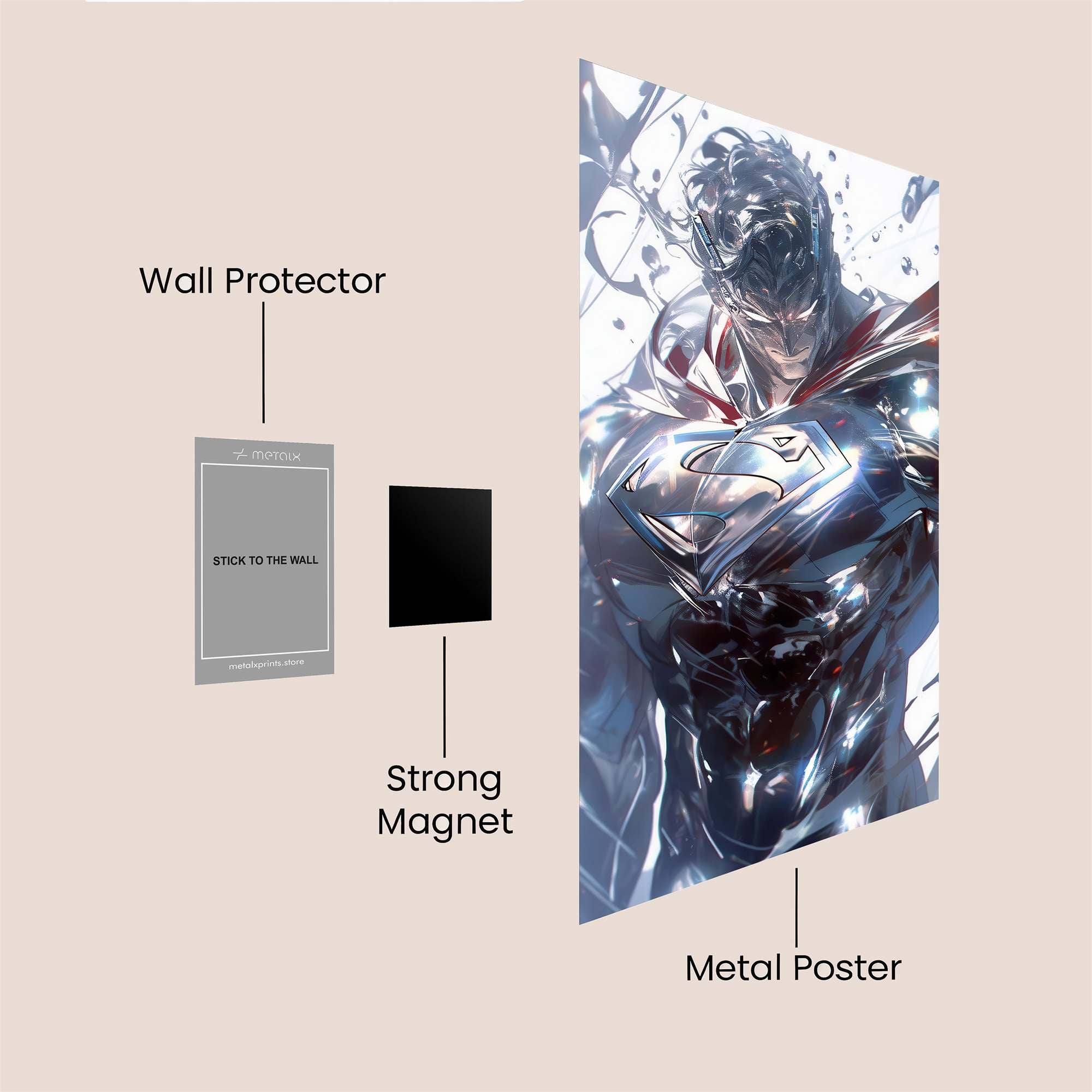 Superman Radiance Safe Wall Magnetic / M