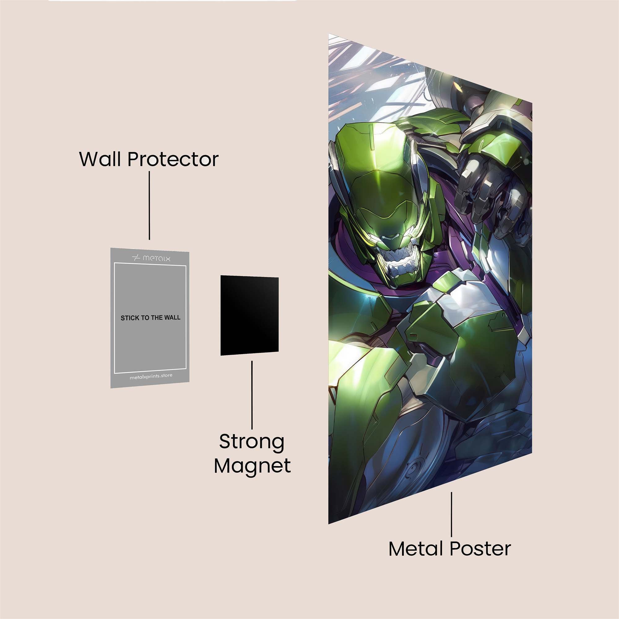 Hulk Fury Safe Wall Magnetic / M