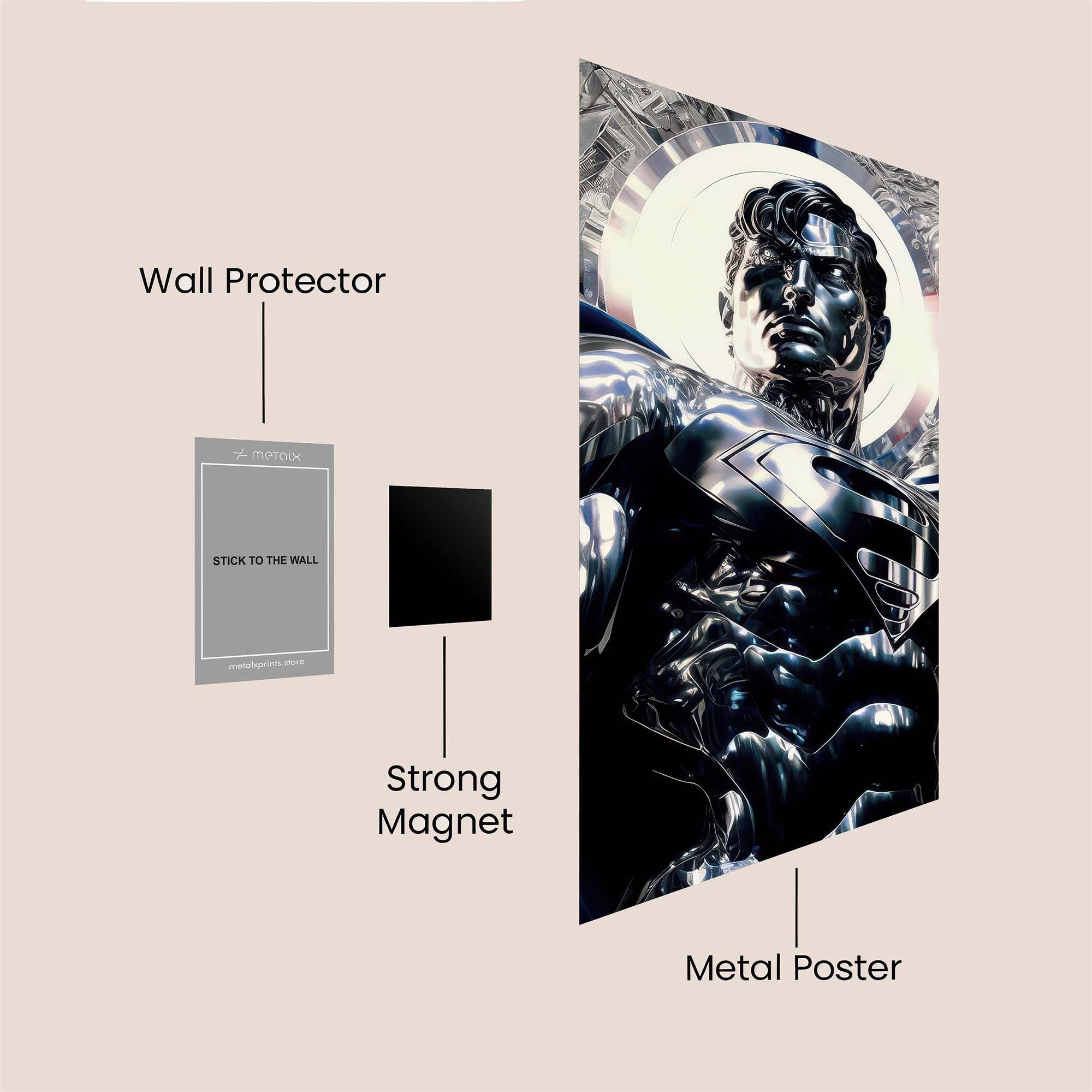 Superman Radiance Safe Wall Magnetic / M