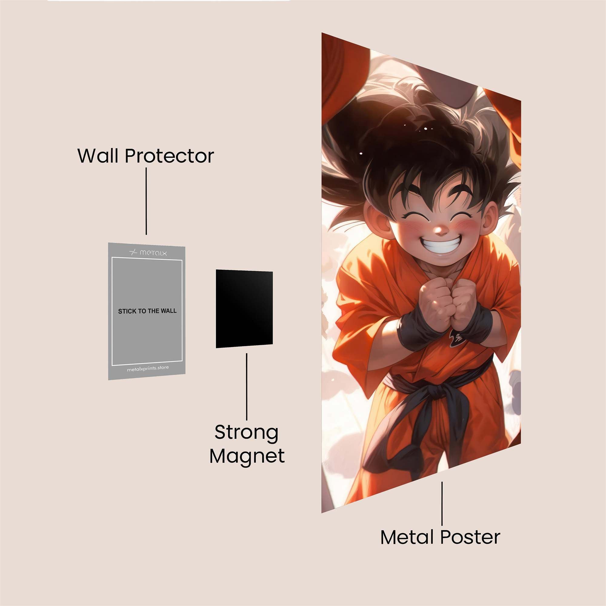 Goku Gleeful Safe Wall Magnetic / M