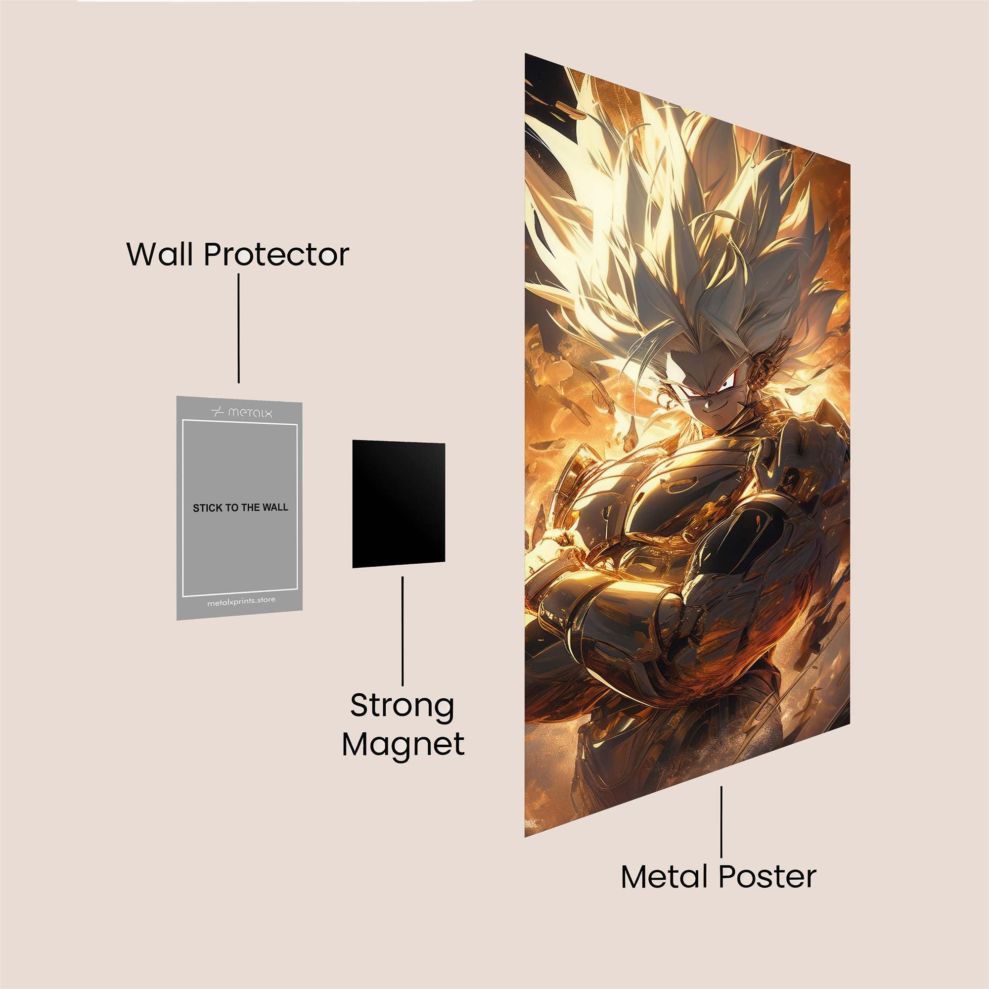 Saiyan Fury Safe Wall Magnetic / M