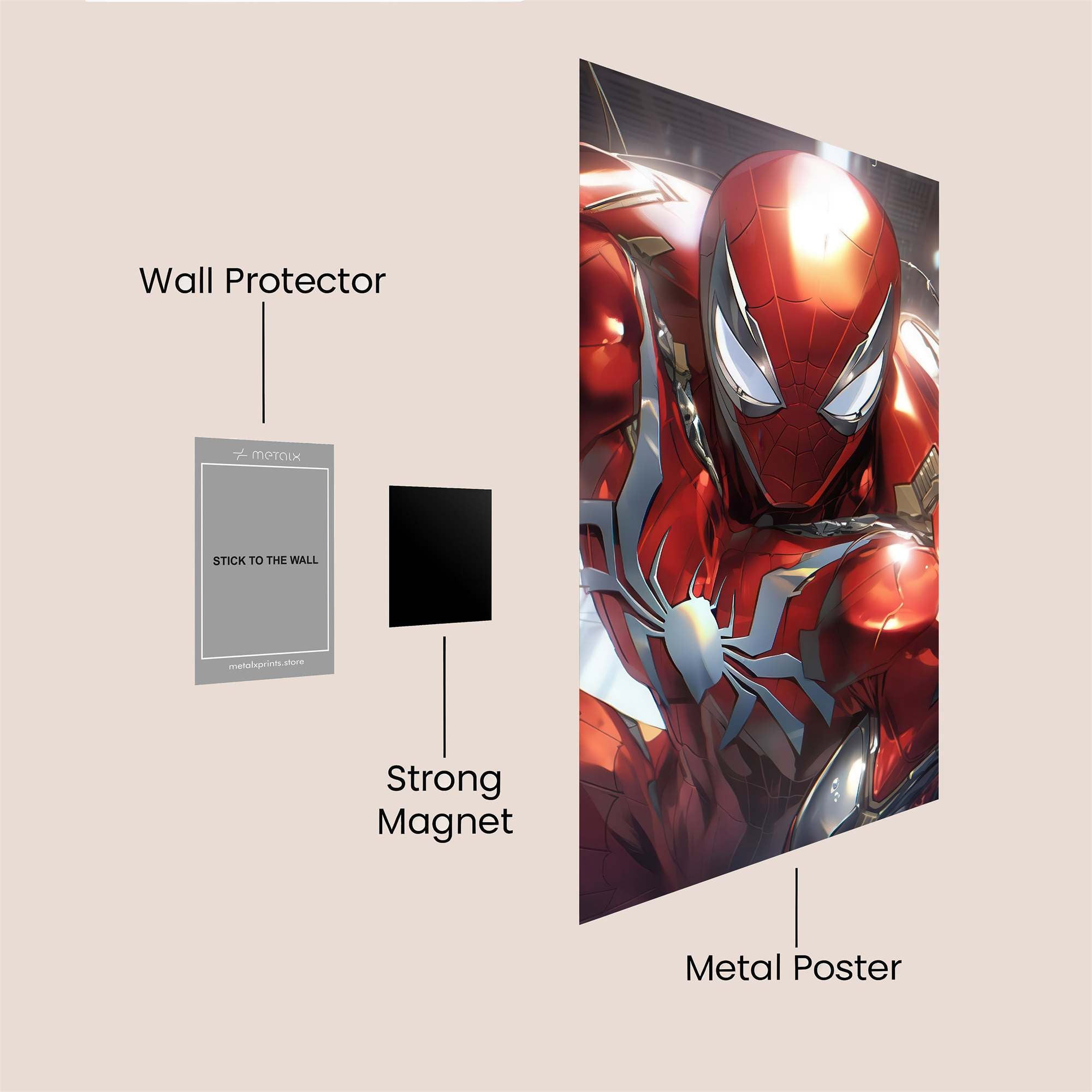Spider-Man Surge Safe Wall Magnetic / M