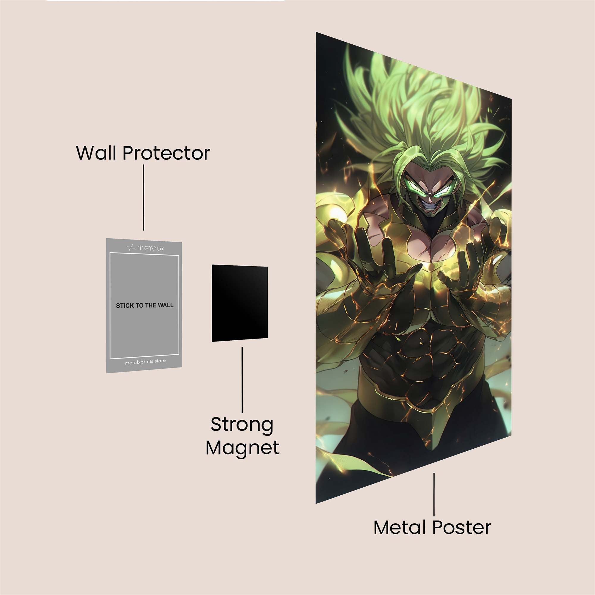Broly Furyblast Safe Wall Magnetic / M