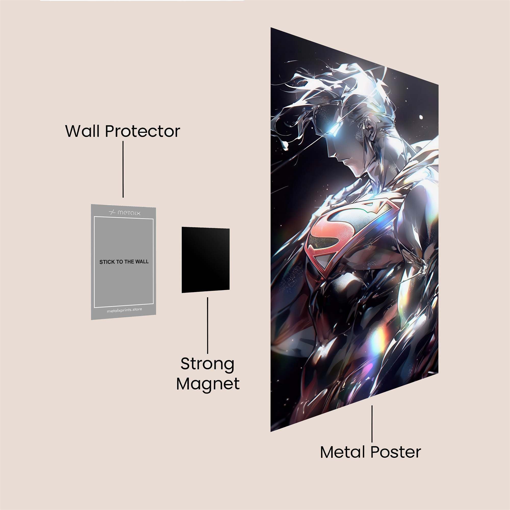 Superman Luminous Safe Wall Magnetic / M