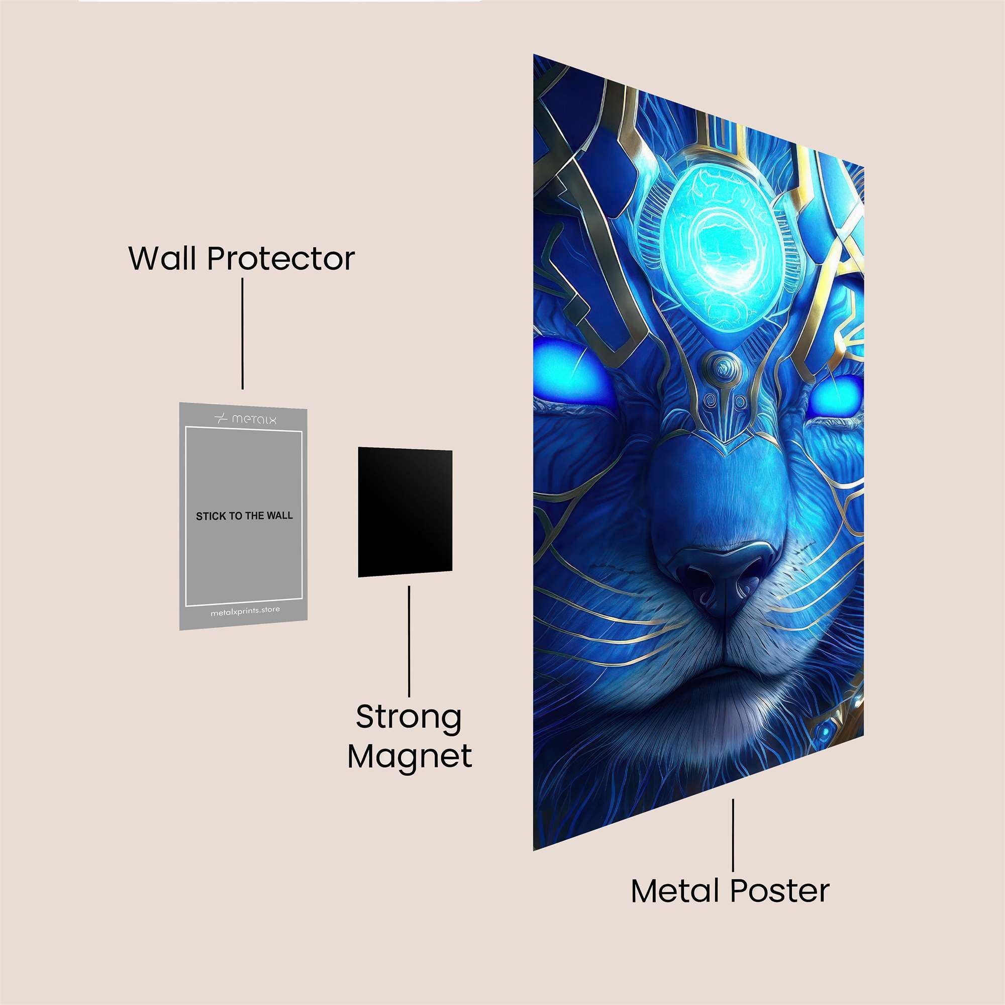 Feline Luminosity Safe Wall Magnetic / M