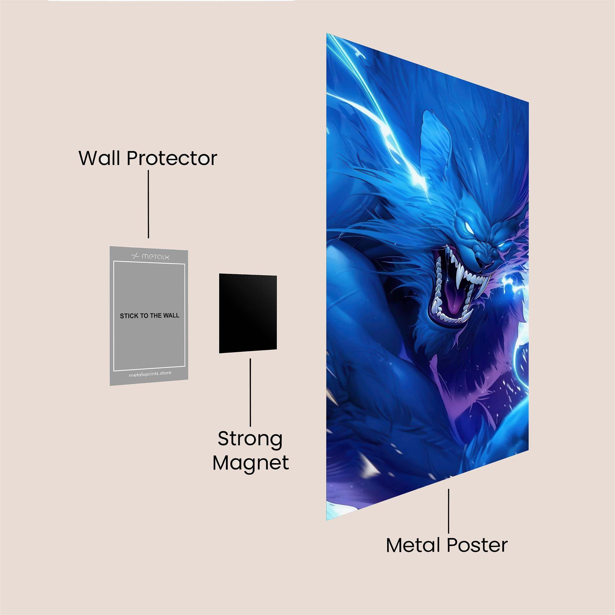 Beastly Surge Safe Wall Magnetic / M