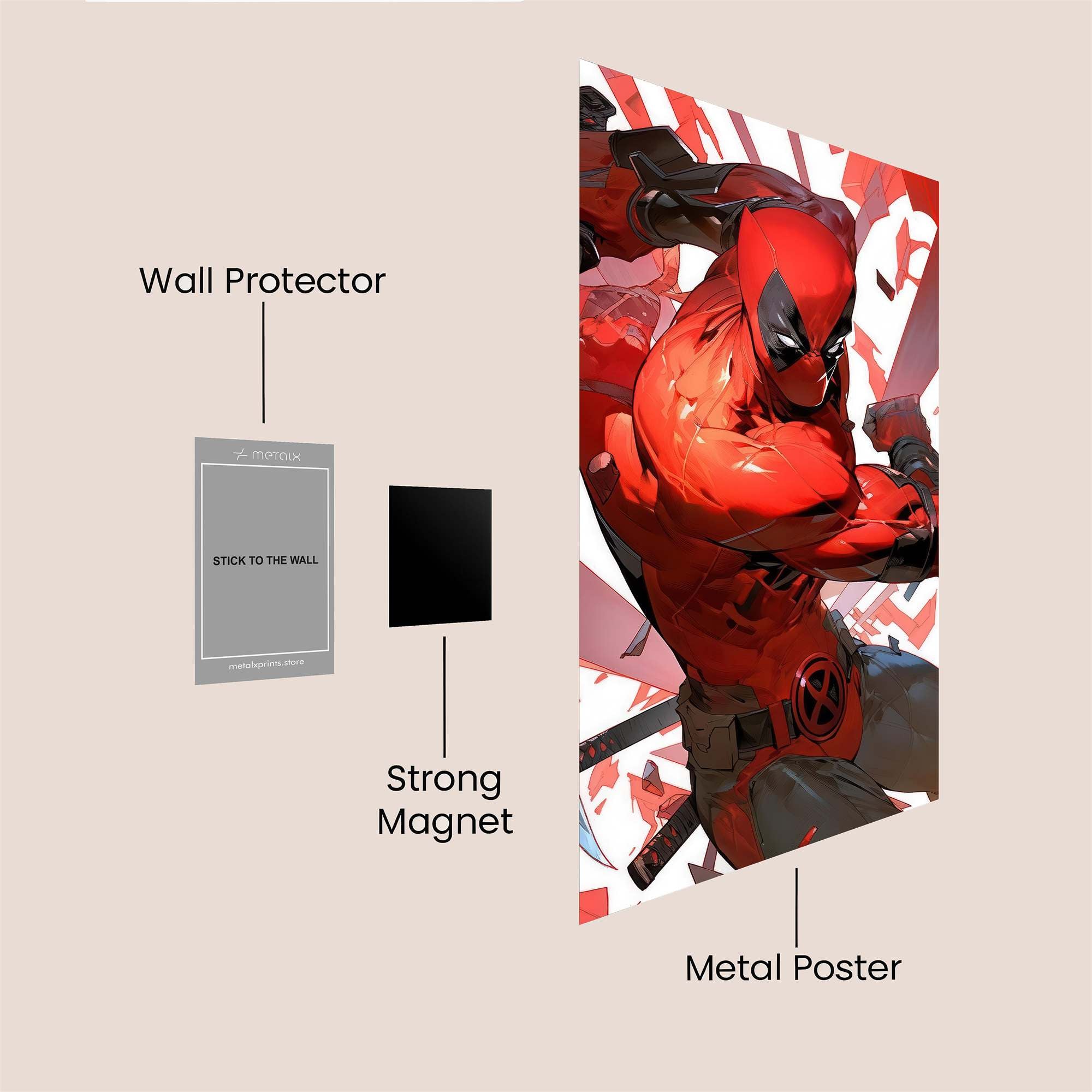 Deadpool Frenzy Safe Wall Magnetic / M