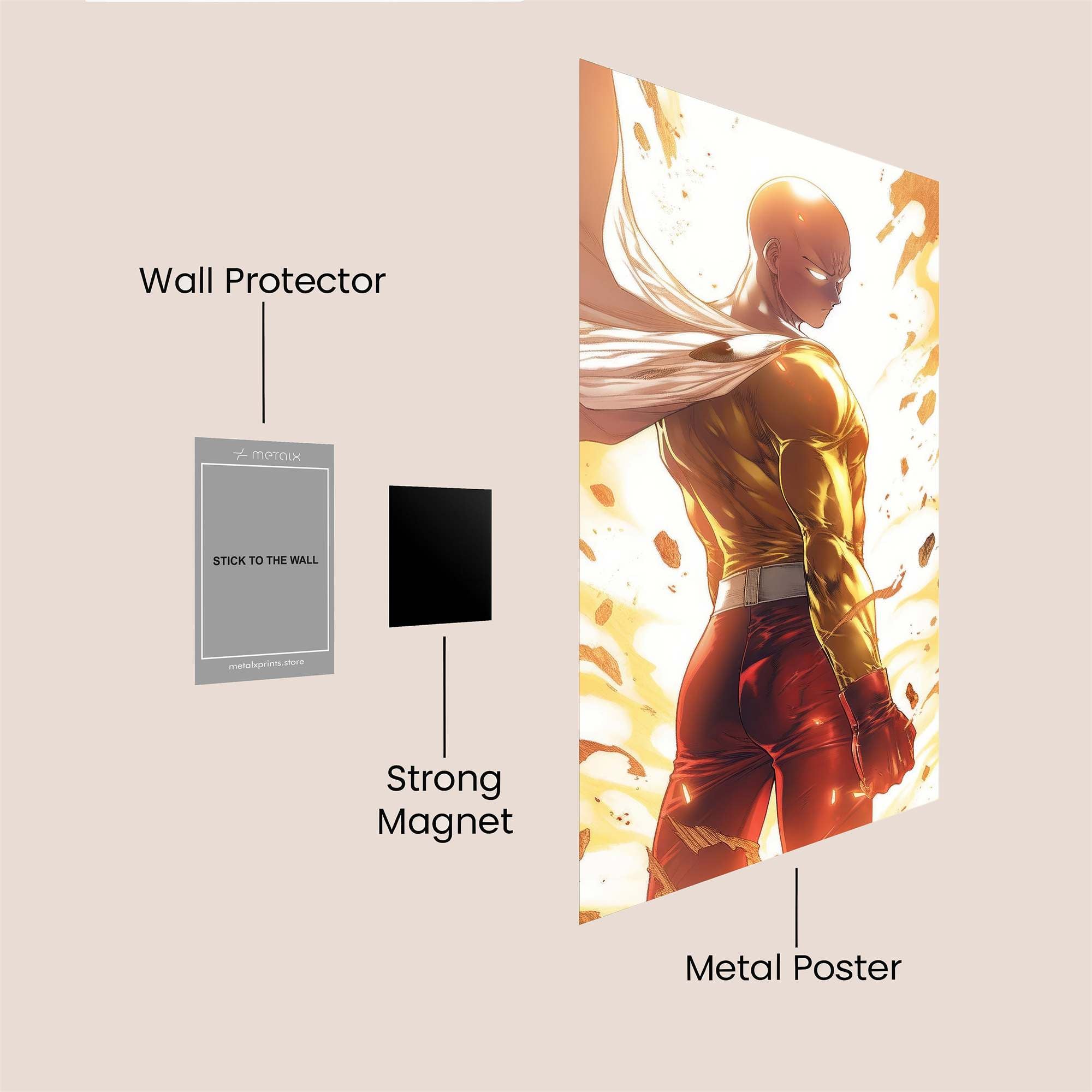 Saitama Impact Safe Wall Magnetic / M