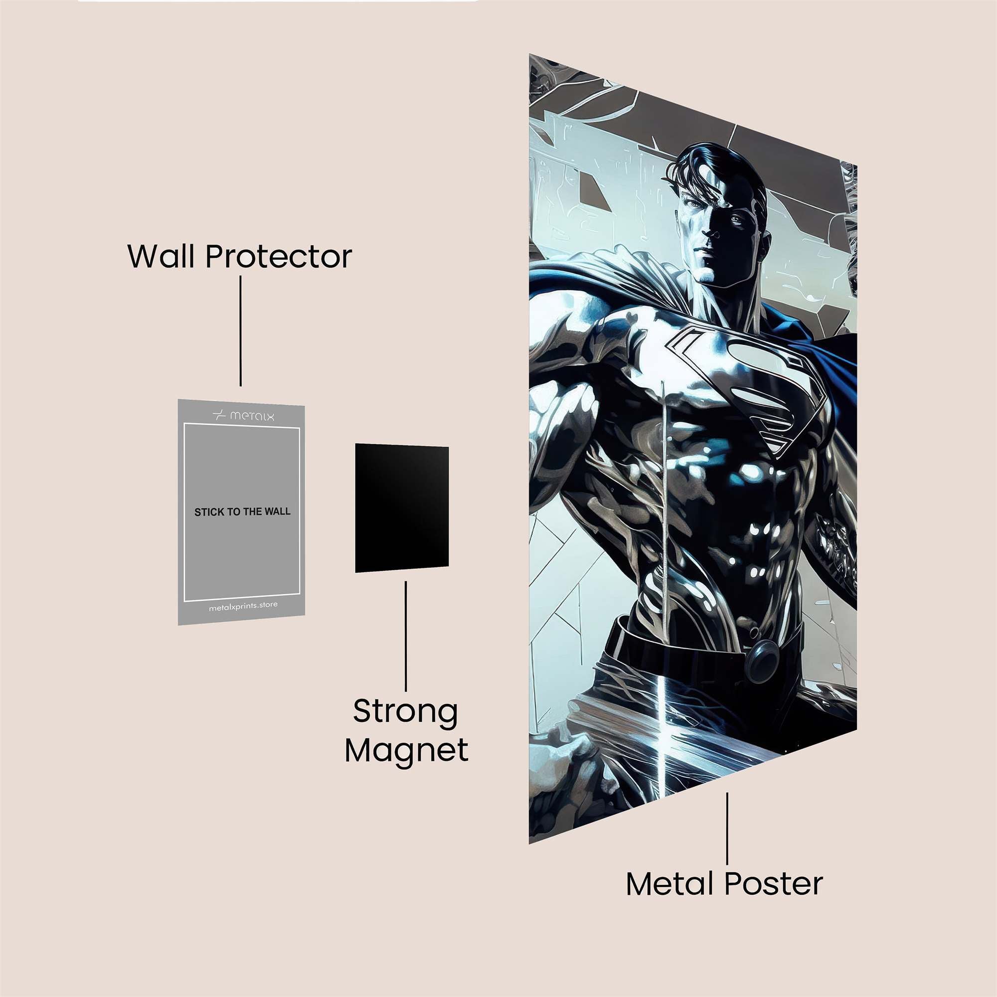 Superman Radiance Safe Wall Magnetic / M