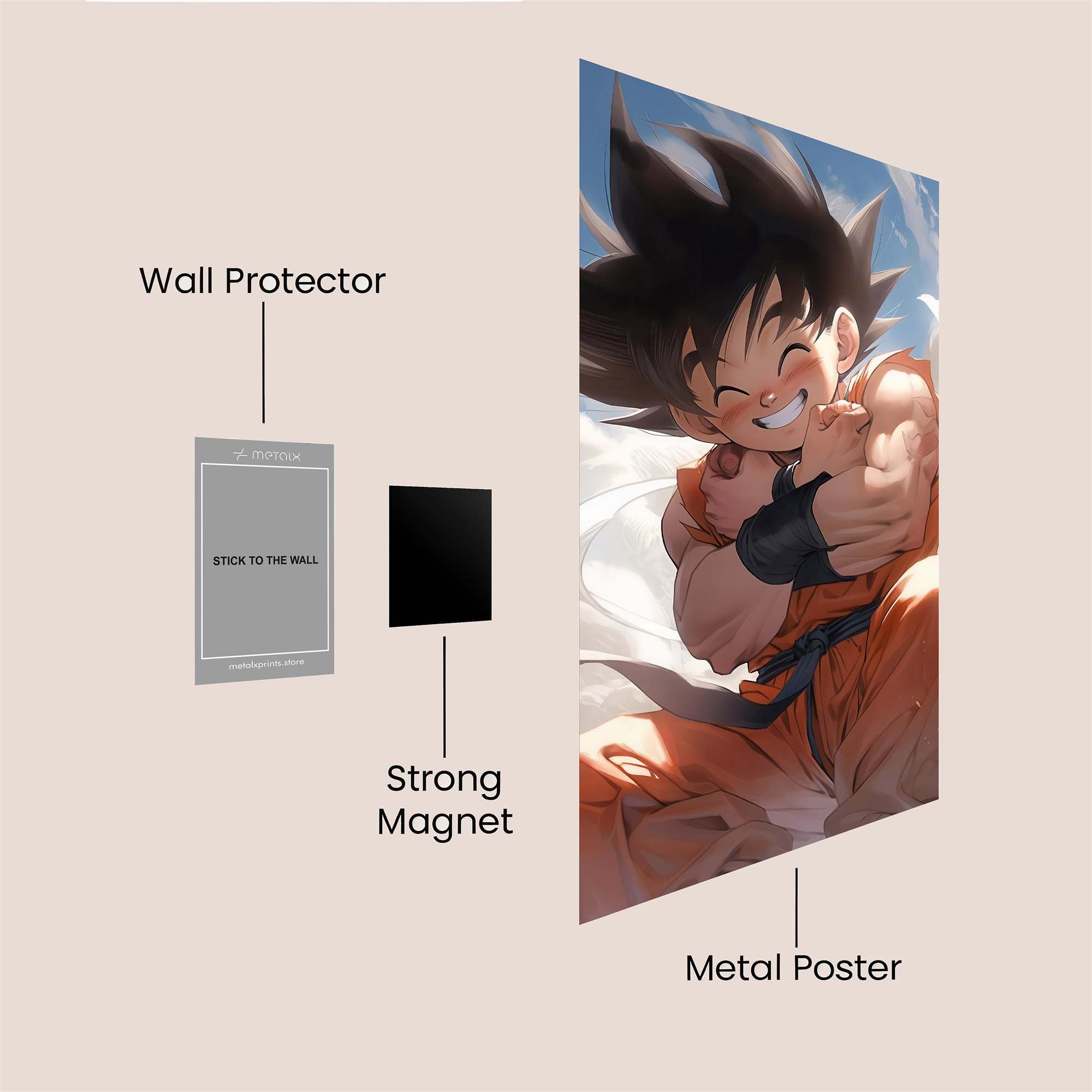 Goku Gleeful Safe Wall Magnetic / M
