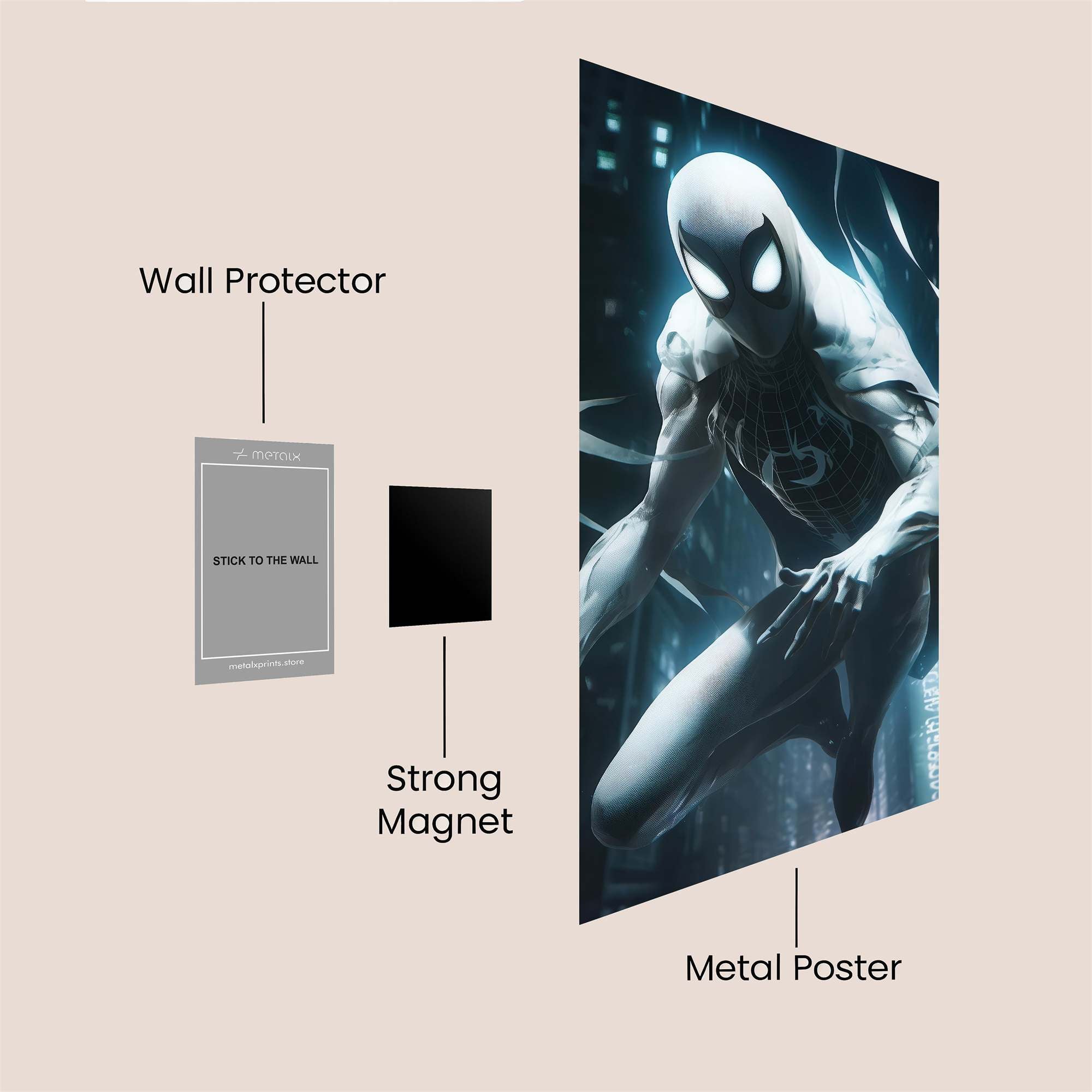 Spider-Phantom Nocturne Safe Wall Magnetic / M