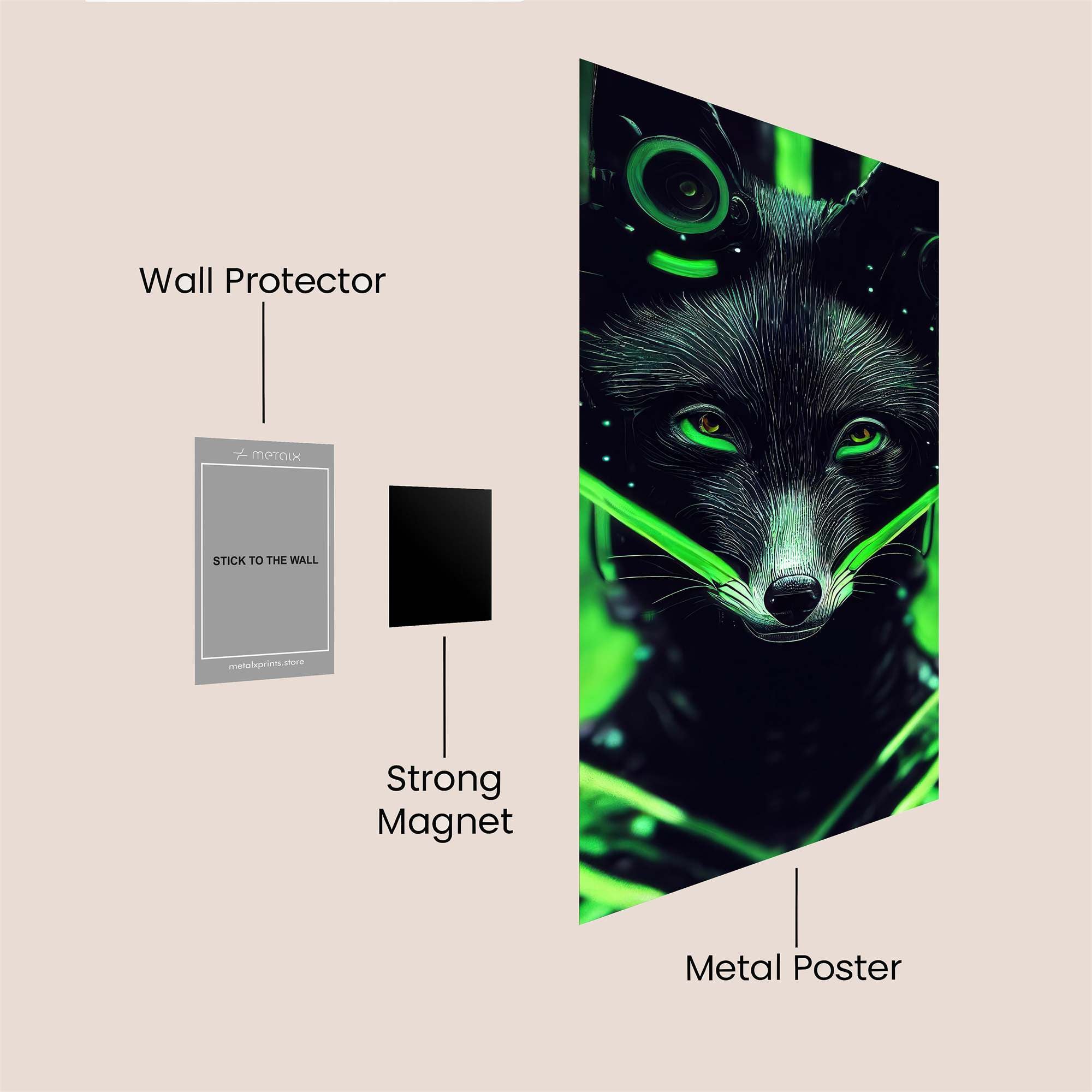 Cyber Fox Safe Wall Magnetic / M