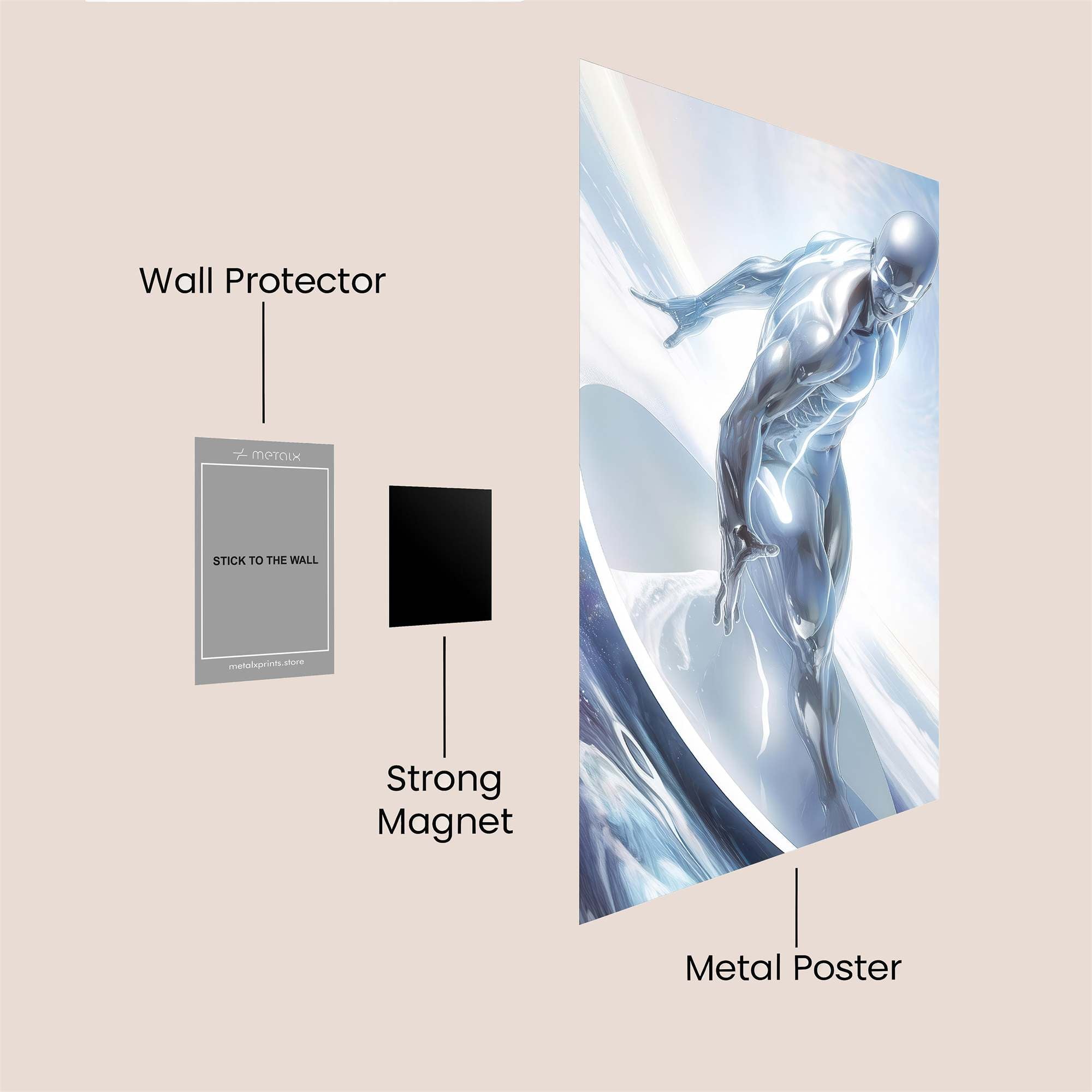 Surfer Celestial Safe Wall Magnetic / M