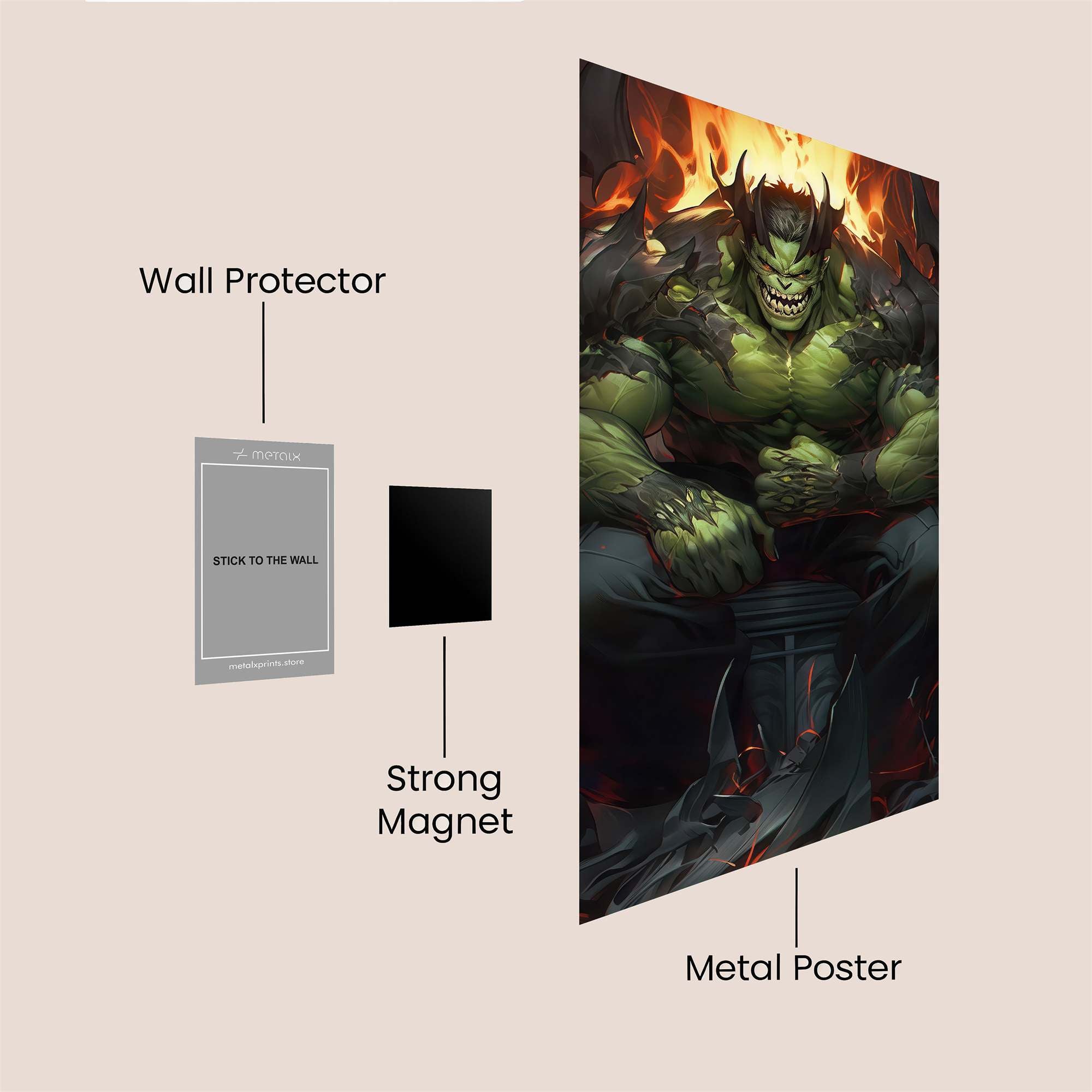 Hulk Inferno Safe Wall Magnetic / M