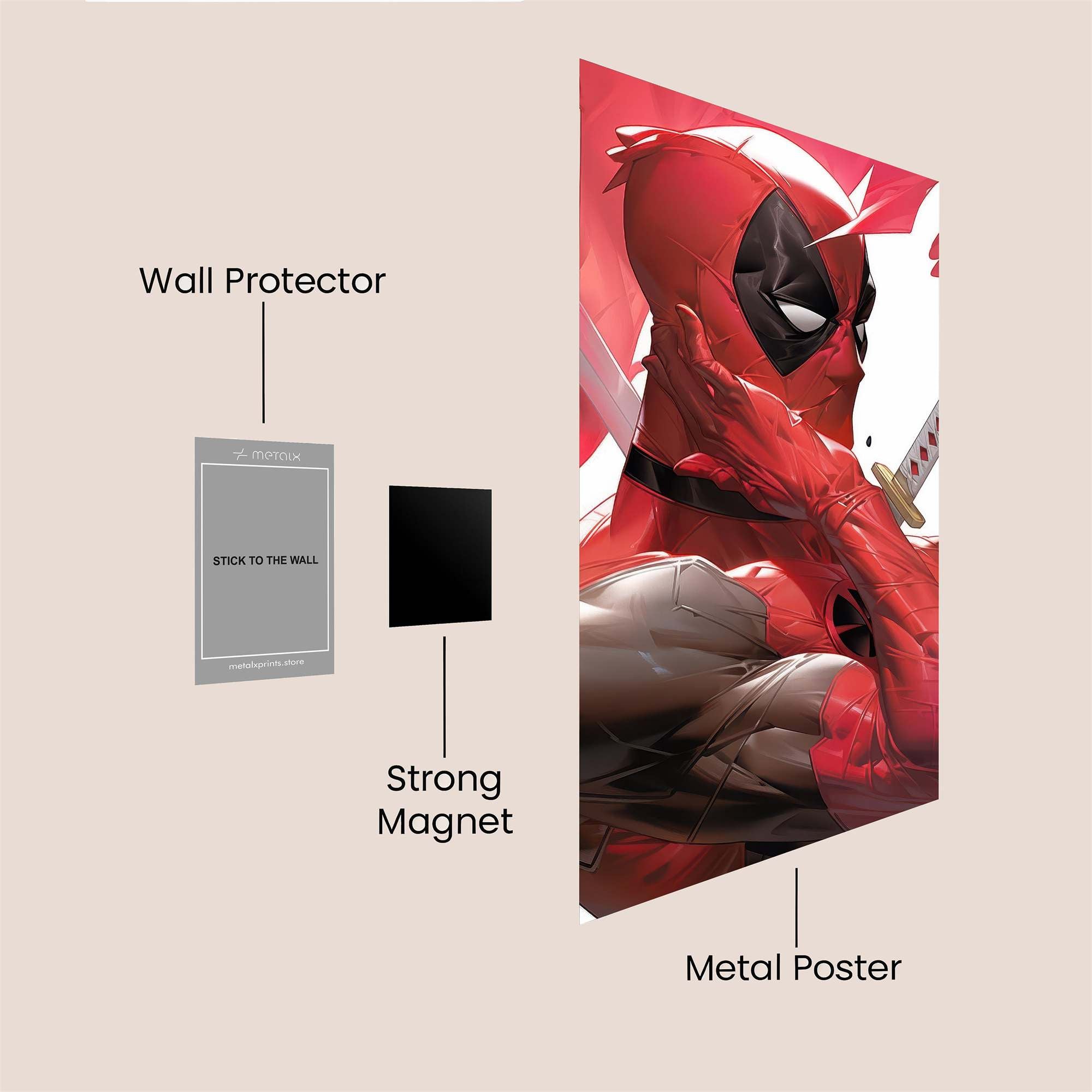 Deadpool Frenzy Safe Wall Magnetic / M