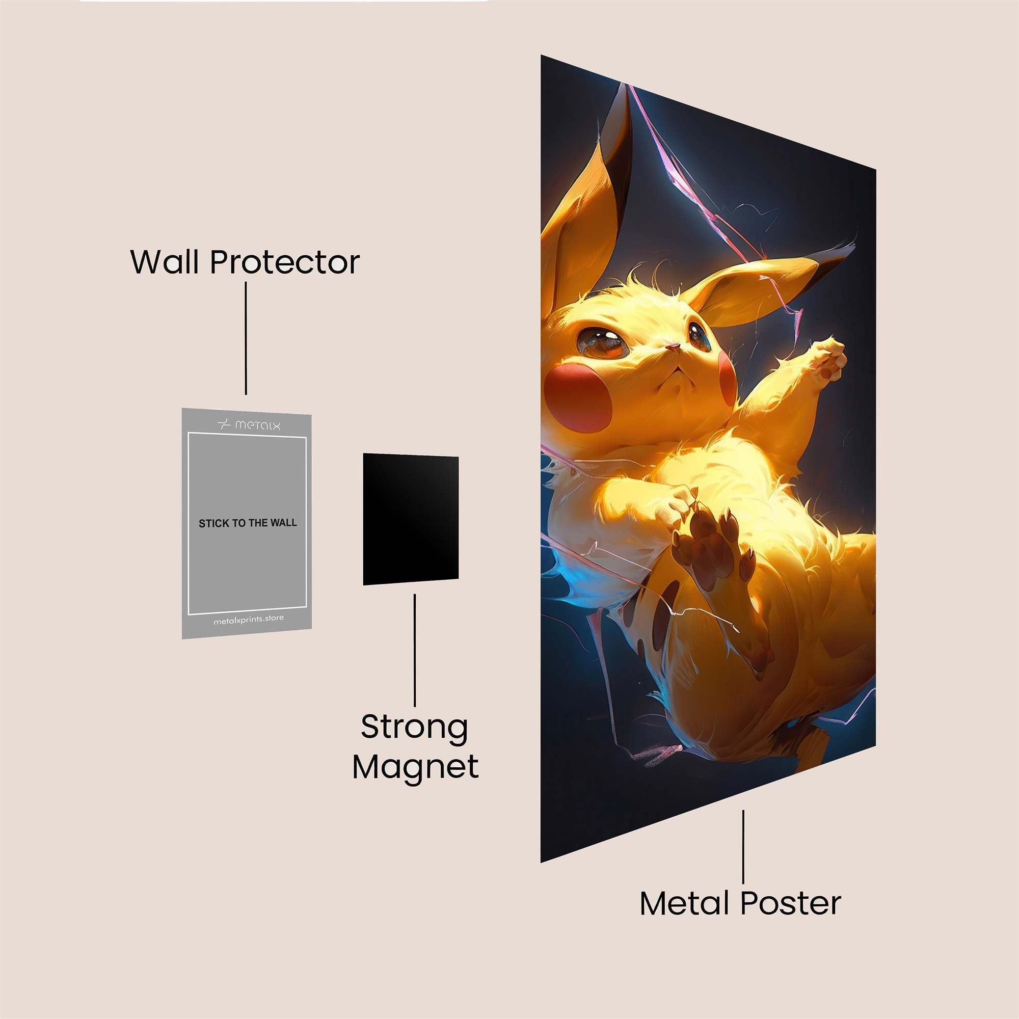 Pikachu Radiance Safe Wall Magnetic / M