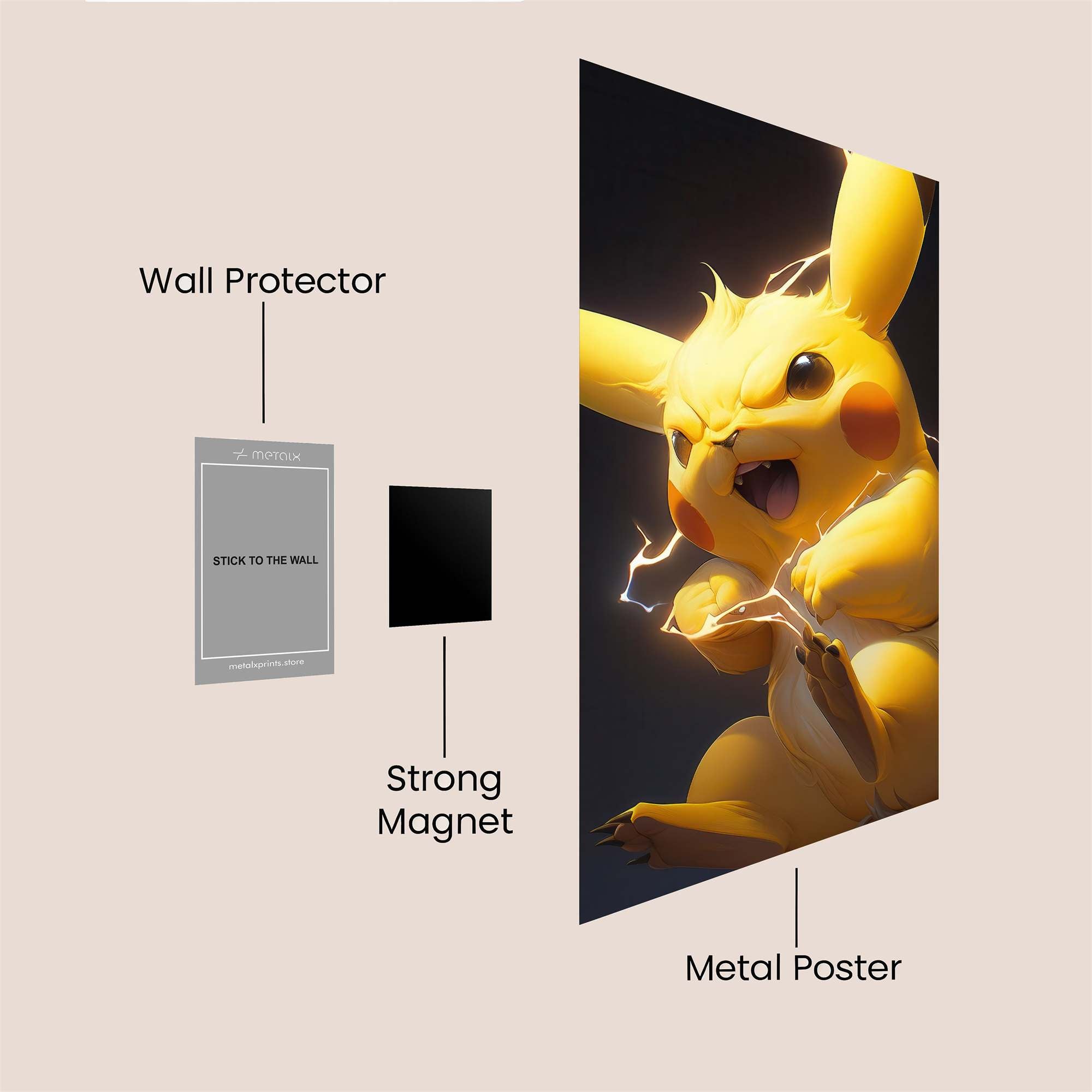 Pikachu Surge Safe Wall Magnetic / M