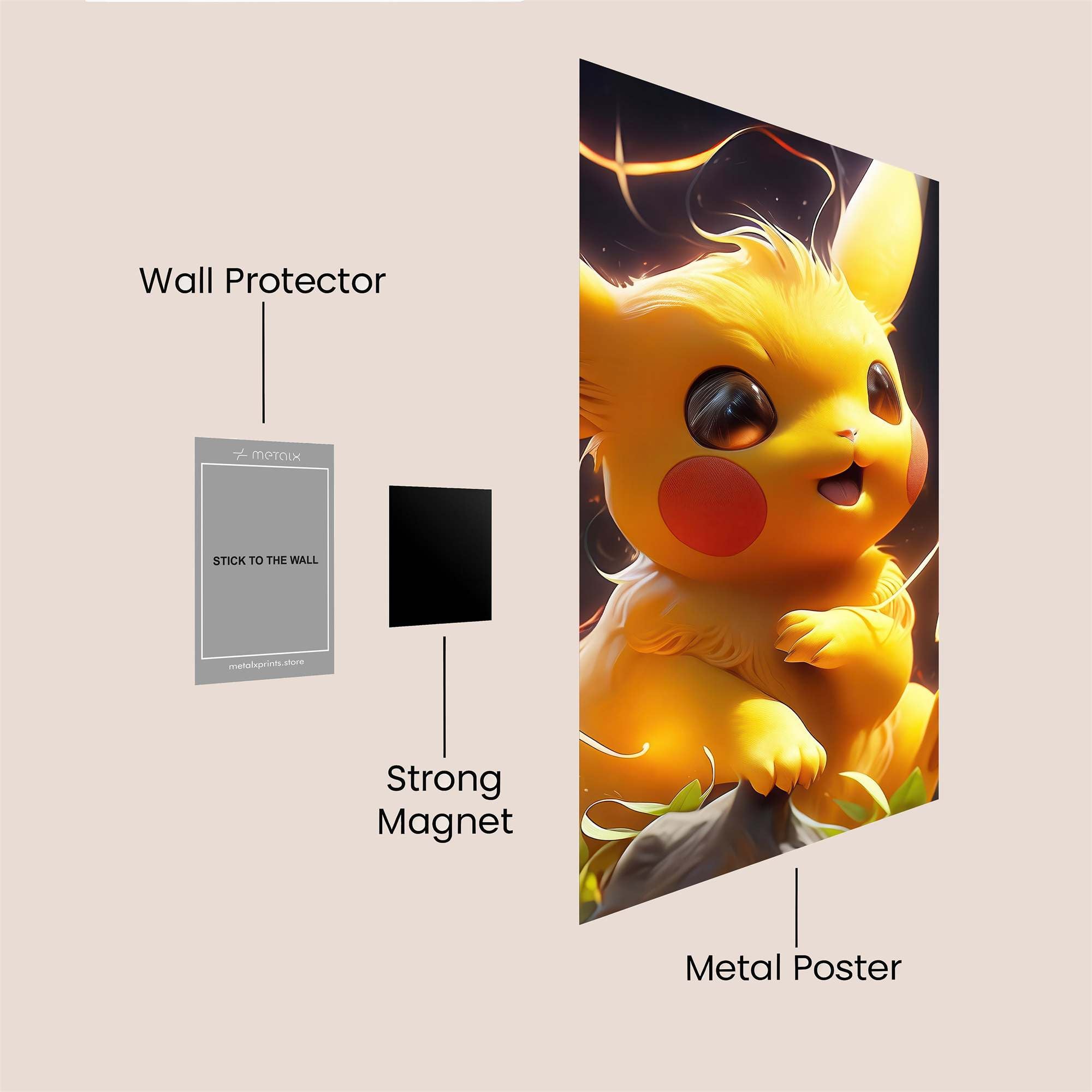 Pikachu Radiance Safe Wall Magnetic / M