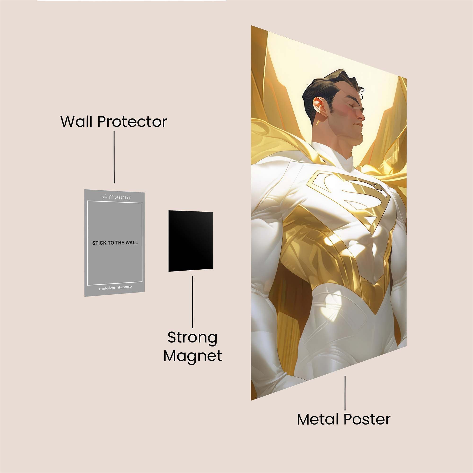 Superman Ascendant Safe Wall Magnetic / M