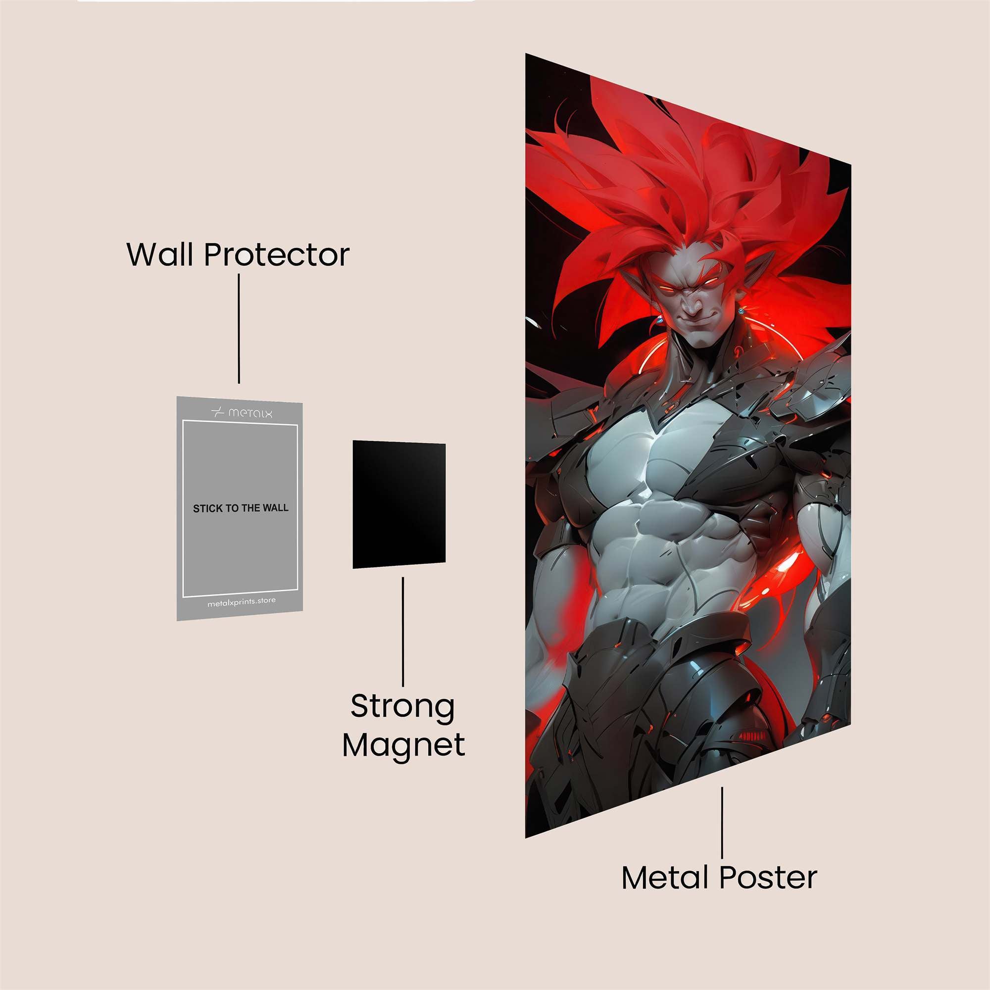 Inferno Warrior Safe Wall Magnetic / M