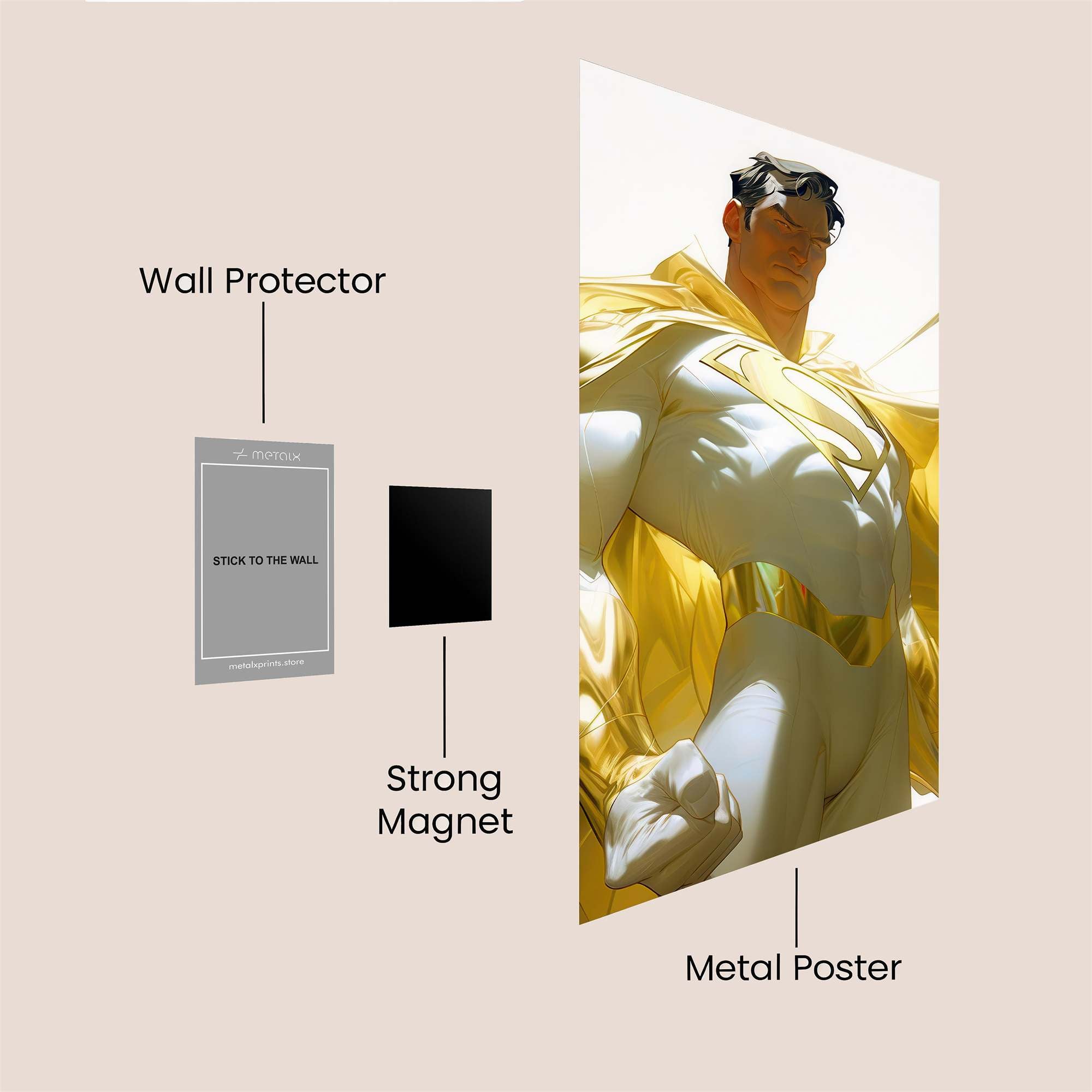 Superman Radiance Safe Wall Magnetic / M