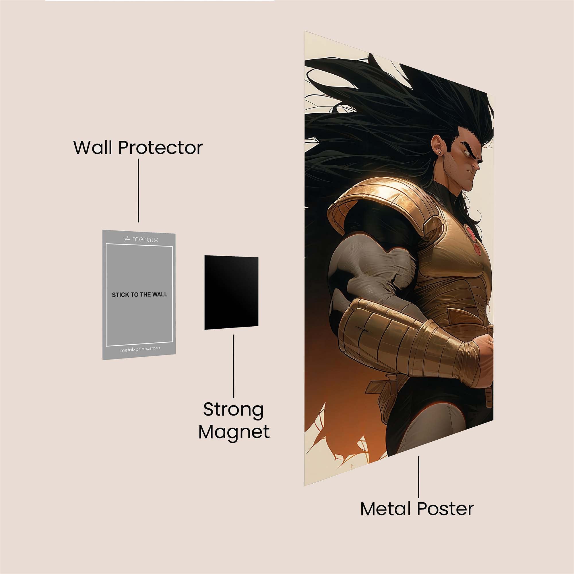 Saiyan Resolve Safe Wall Magnetic / M