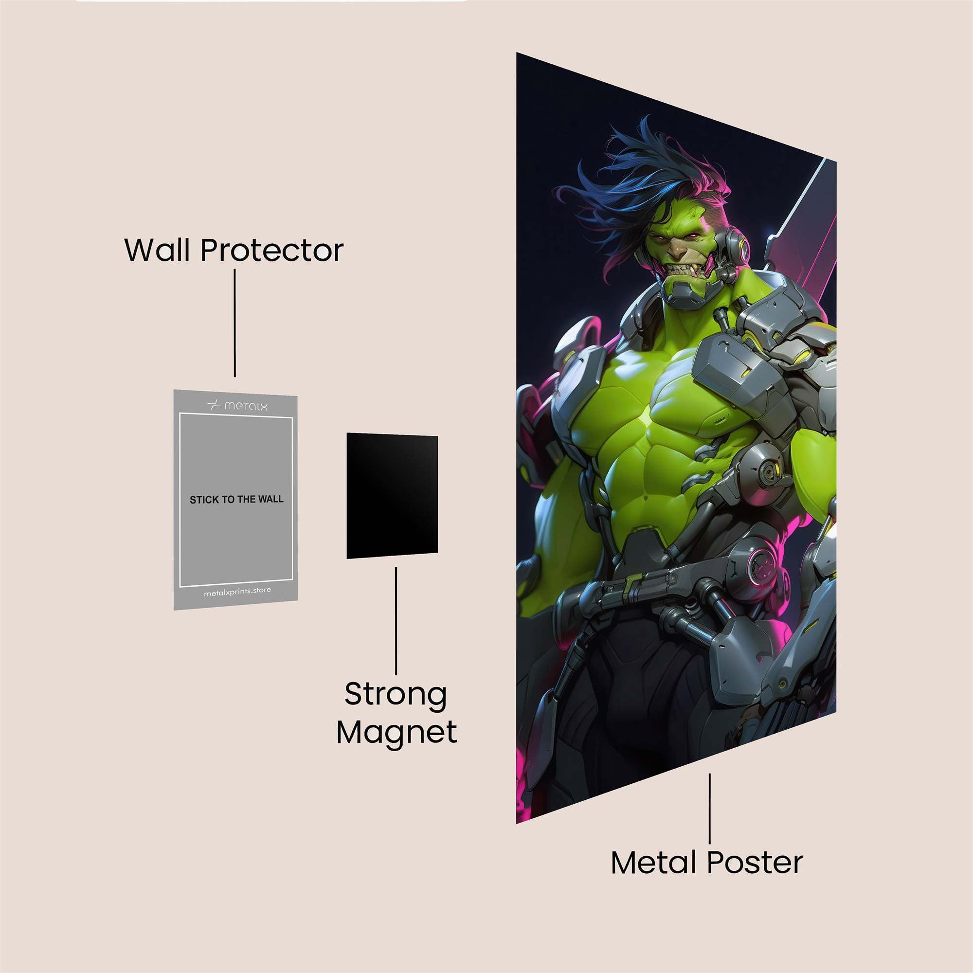 Hulk Fury Safe Wall Magnetic / M