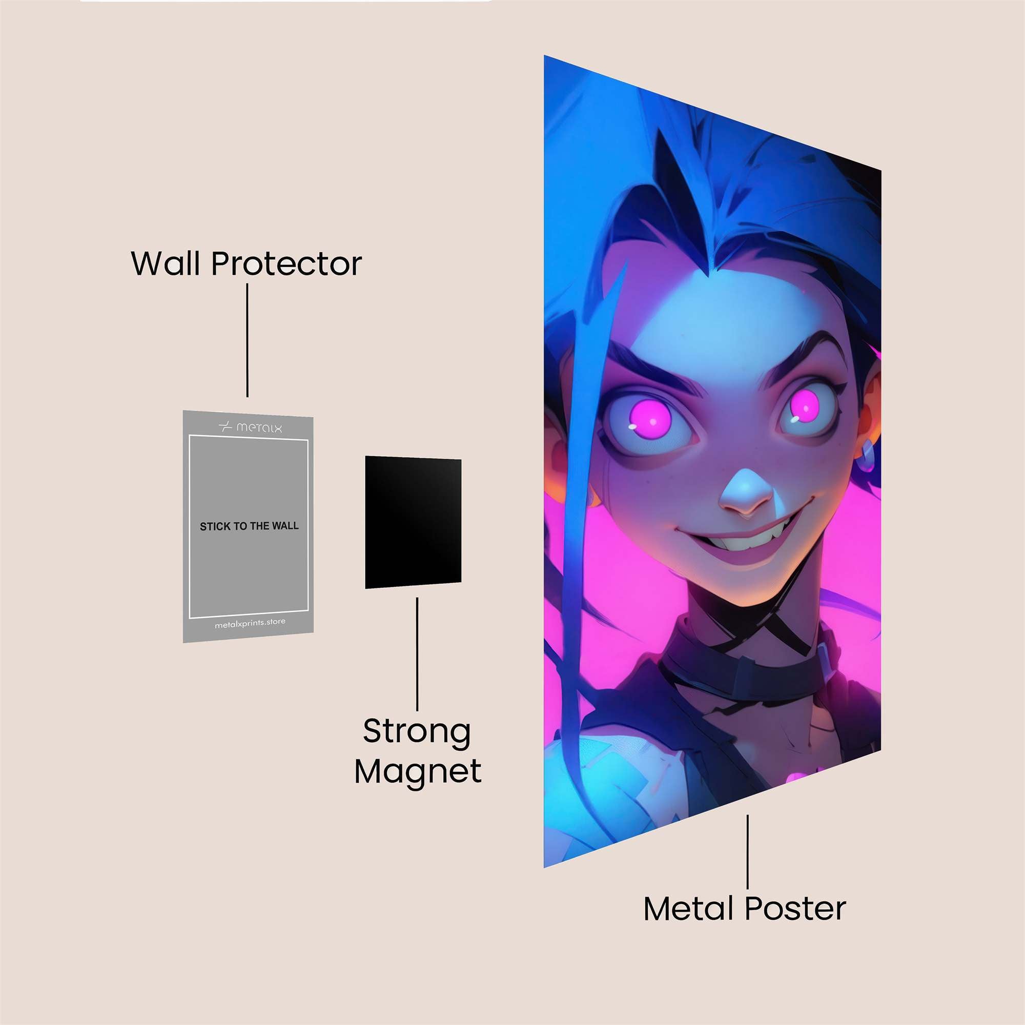 Jinx Vibesplosion Safe Wall Magnetic / M