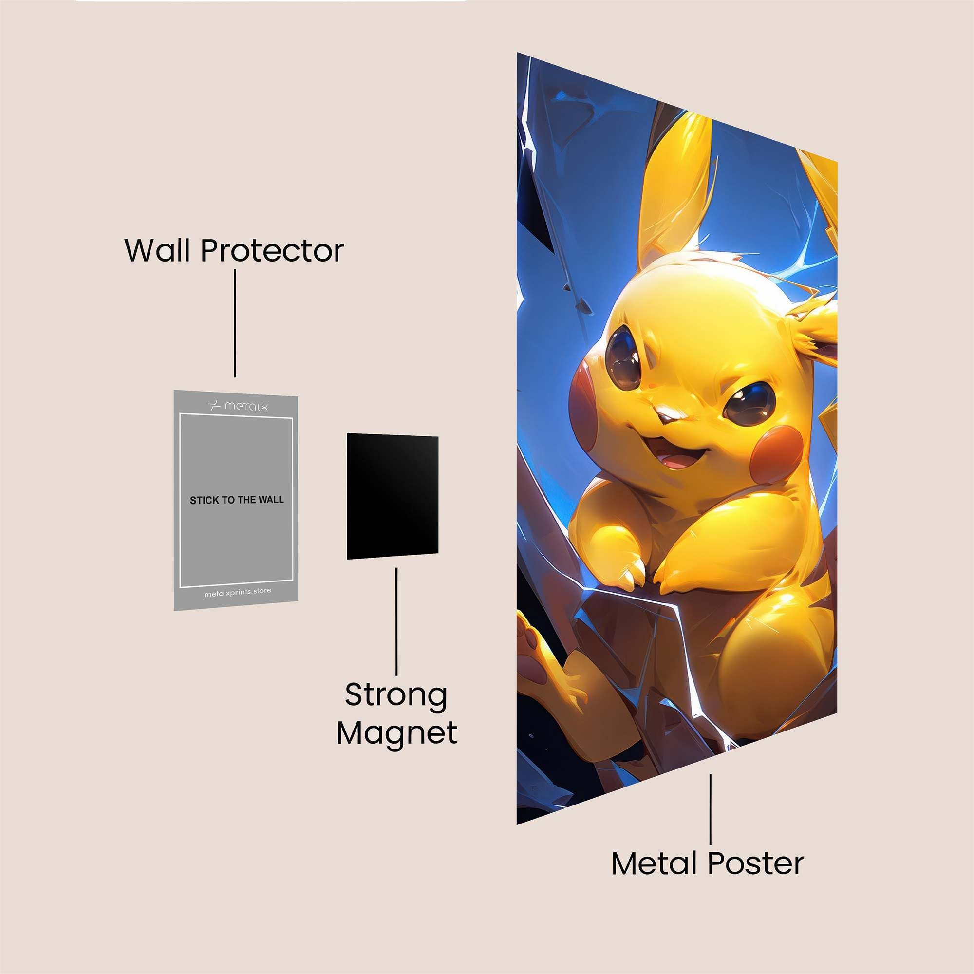 Pikachu Euphoria Safe Wall Magnetic / M