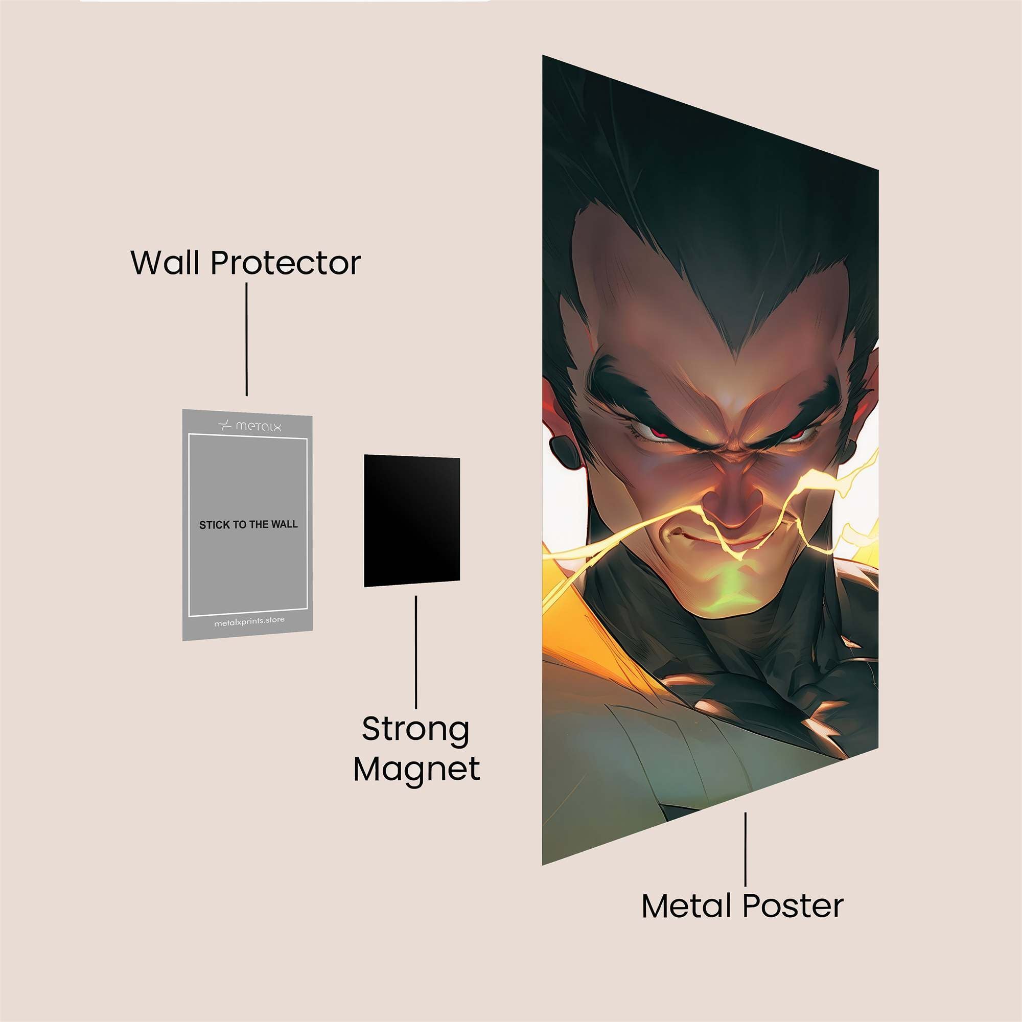 Vegeta Voltage Safe Wall Magnetic / M
