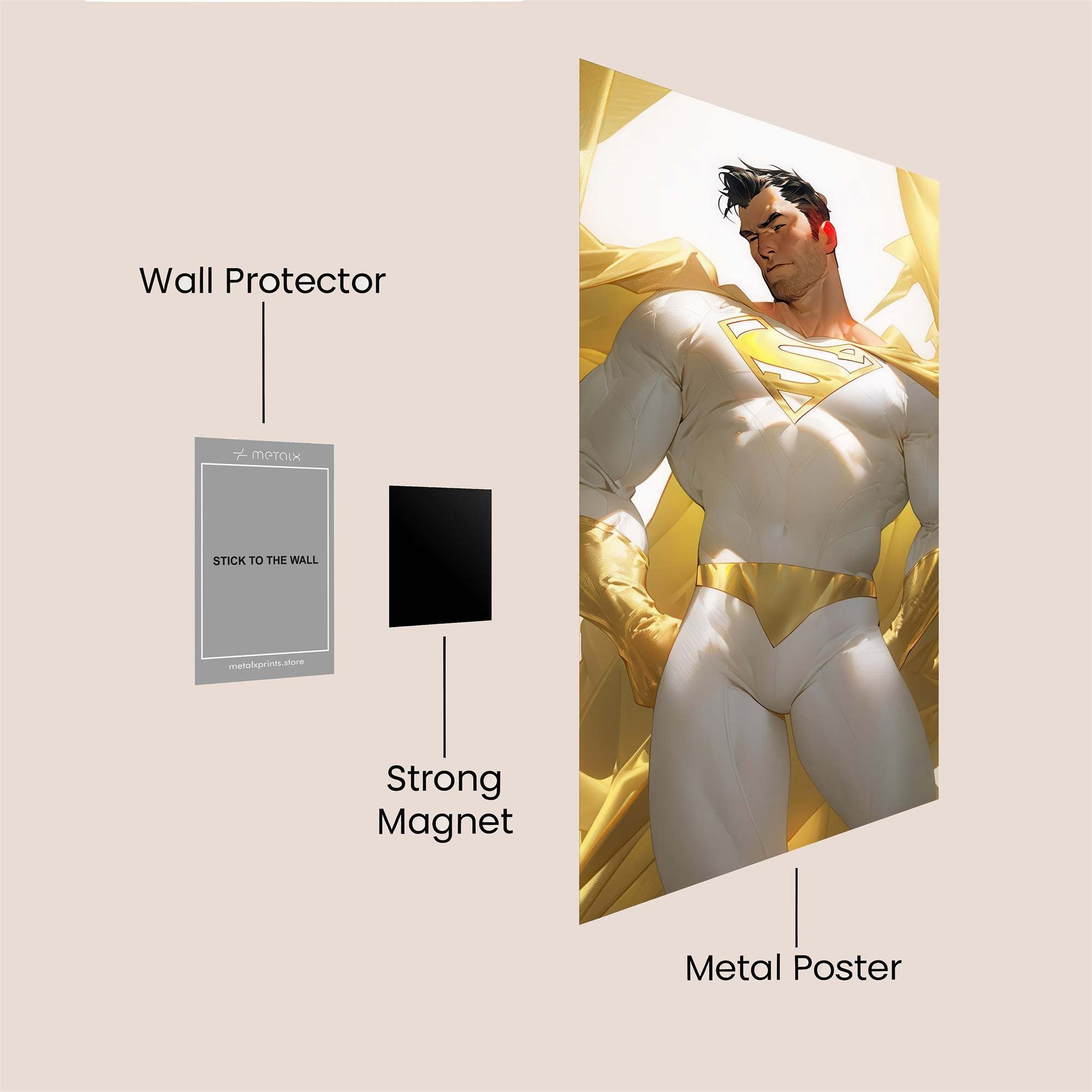 Superman Radiance Safe Wall Magnetic / M
